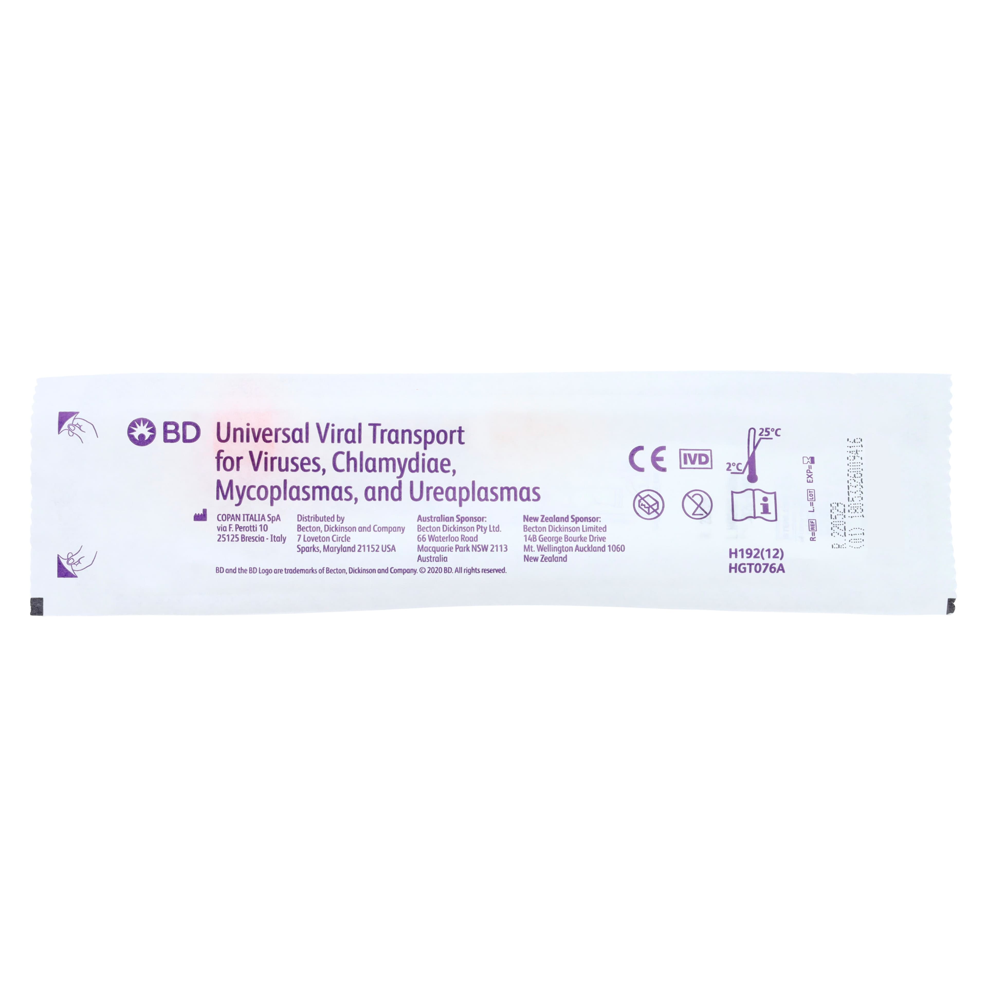 BD Viral Transport Kit, 3mL Universal Collection, Flocked Minitip Swab, 50/Package thumbnail 8