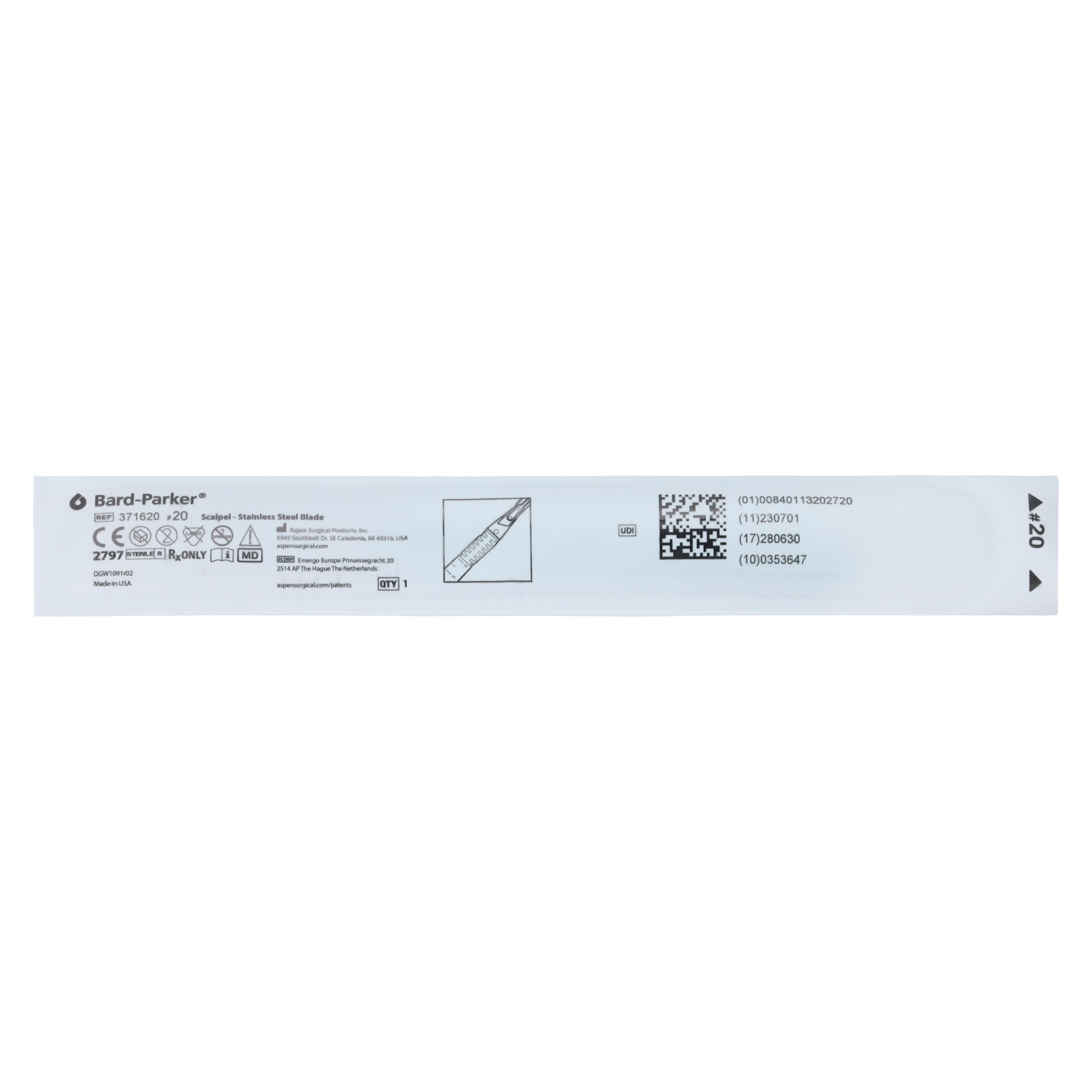 Bard-Parker Disposable Sterile Surgical Scalpel with Blade thumbnail 2