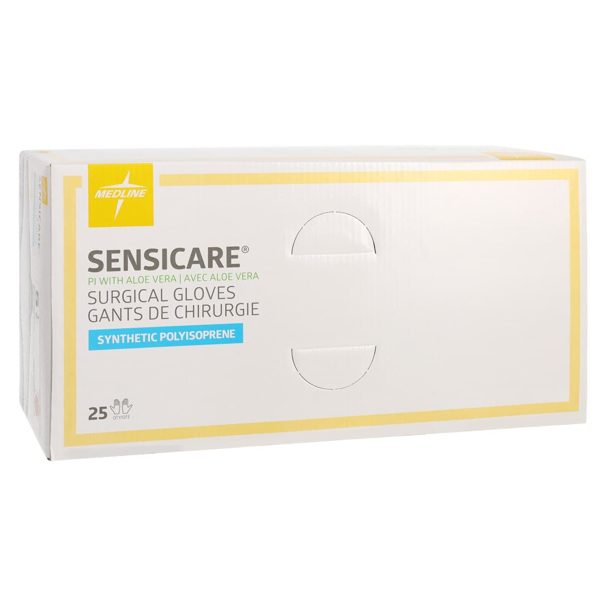 SensiCare® Polyisoprene Surgical Gloves with Aloe, Powder Free, Sterile, Hand-Specific, Size 7.0, White, 25 Pairs/Box thumbnail 4