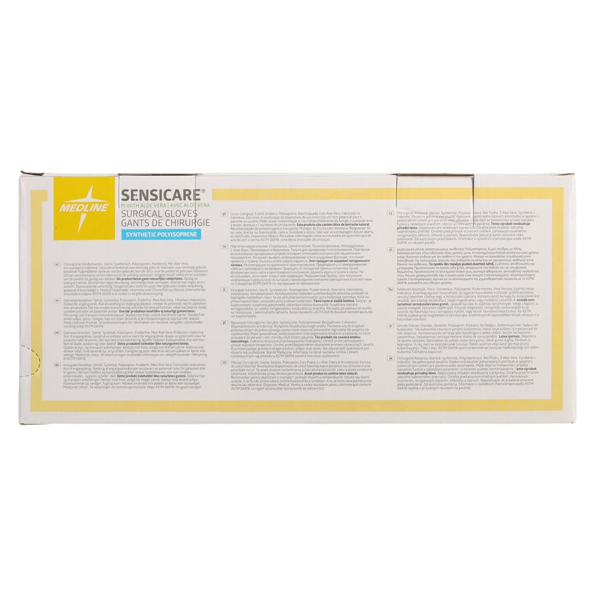 SensiCare® Polyisoprene Surgical Gloves with Aloe, Powder Free, Sterile, Hand-Specific, Size 7.0, White, 25 Pairs/Box thumbnail 6