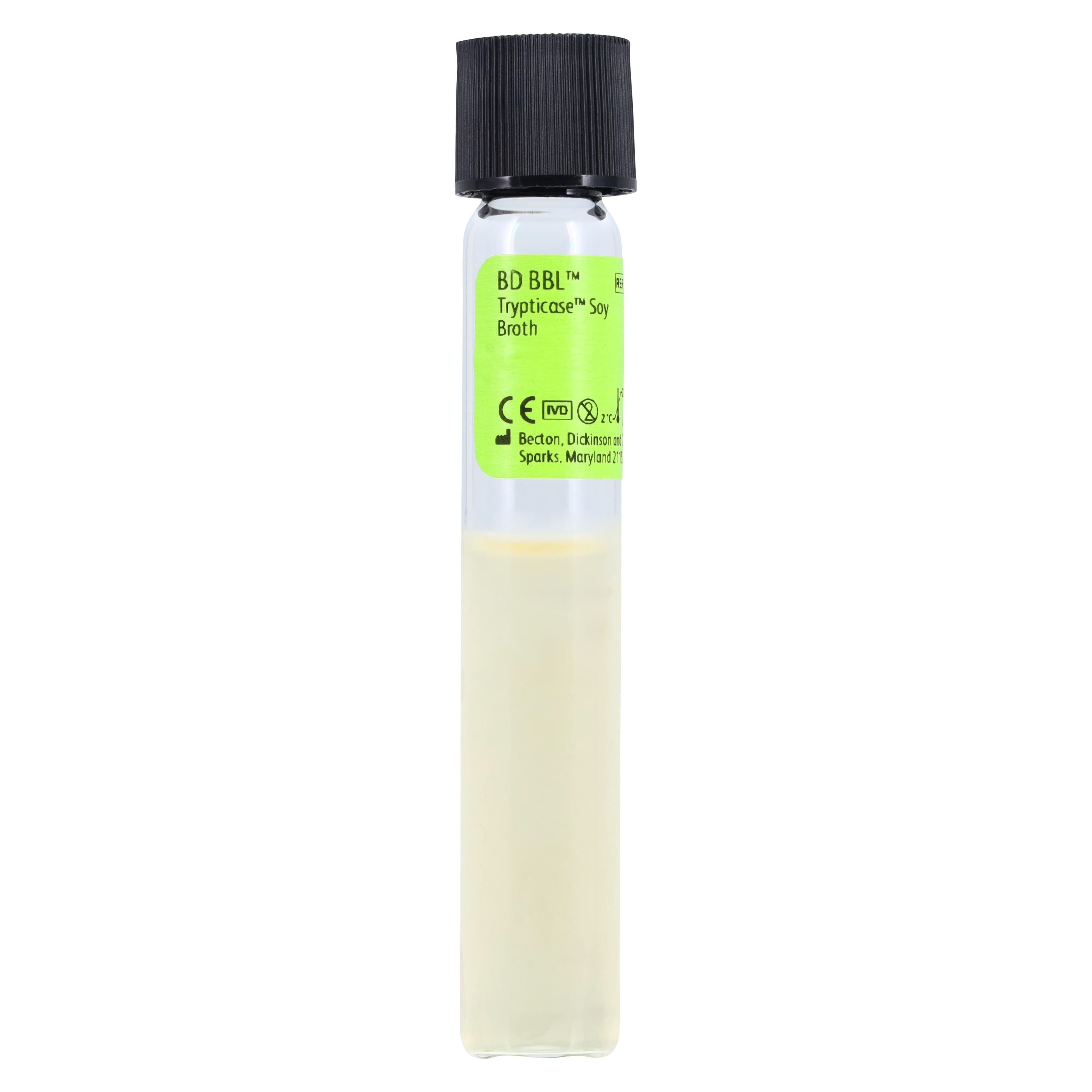 BBL Mycoflask Prepared Media TSB, Trypticase Soy Broth, 8 mL Tube, Size K, 100/Box thumbnail 3