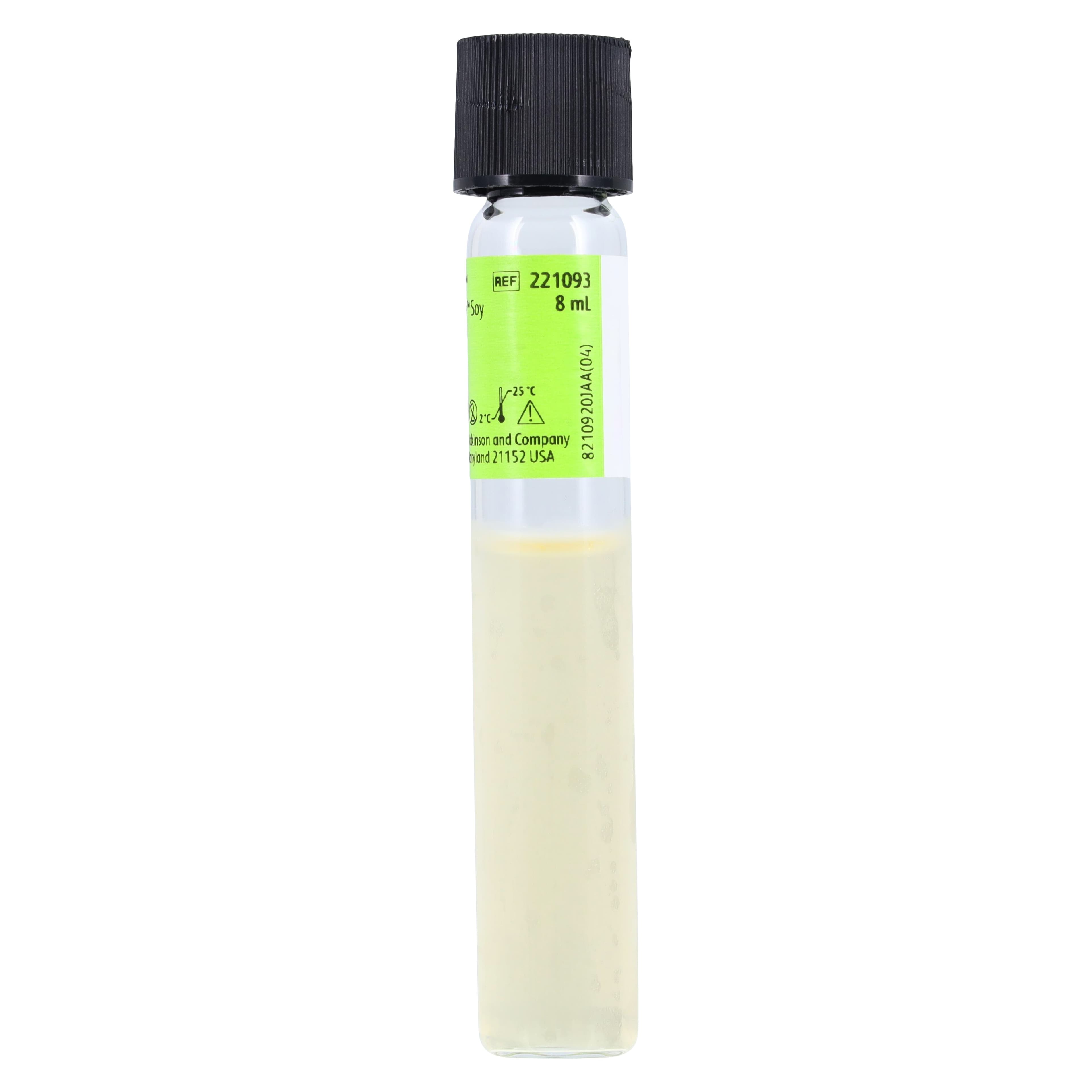 BBL Mycoflask Prepared Media TSB, Trypticase Soy Broth, 8 mL Tube, Size K, 100/Box thumbnail 4