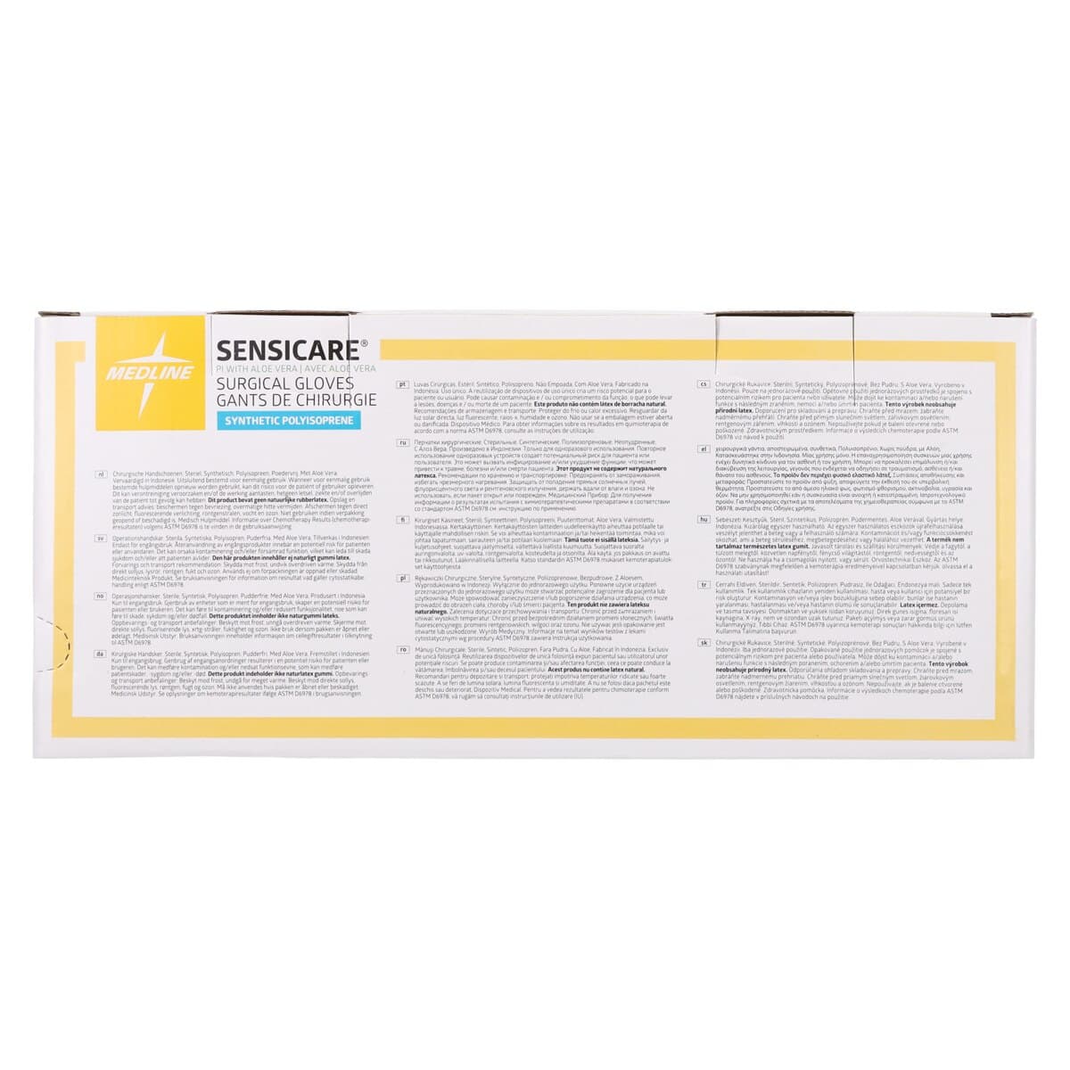 SensiCare® Polyisoprene Surgical Gloves with Aloe, Powder Free, Sterile, Hand-Specific, Size 6.5, White, 25 Pairs/Box thumbnail 5