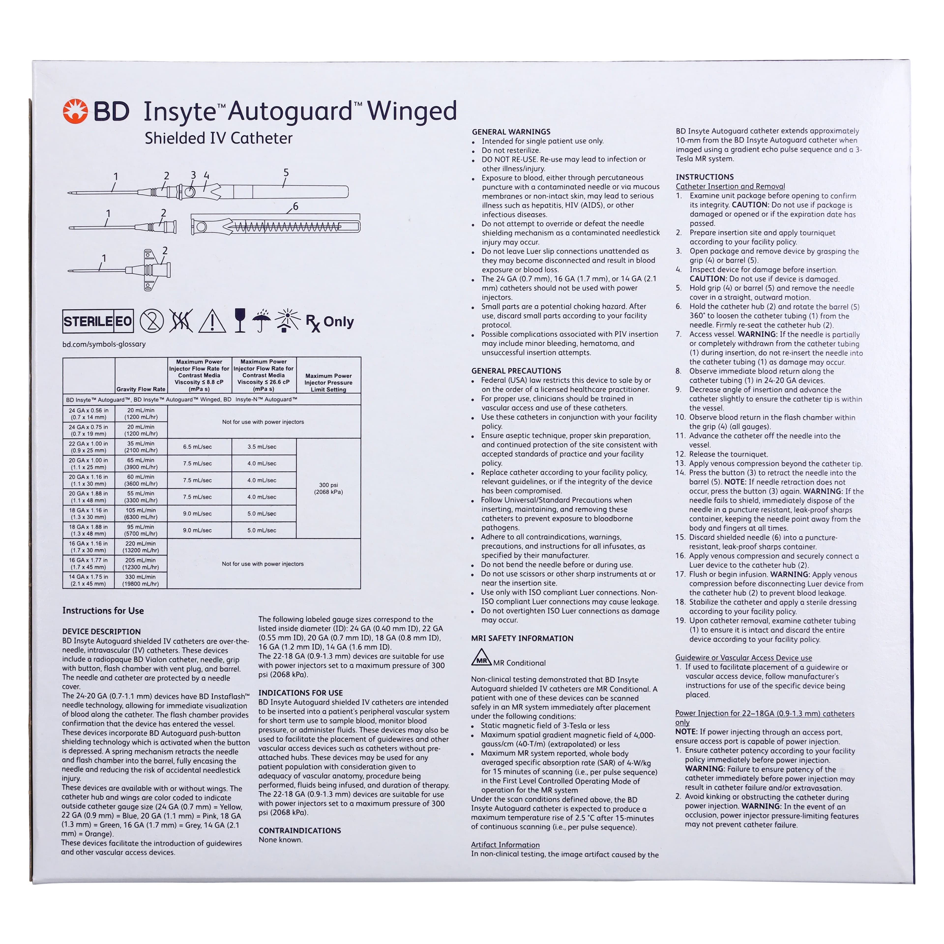 Becton-Dickinson Insyte Autoguard IV Catheter with Wings, 18 Gauge, 1.16" Needle, 1-3/20" Catheter, Green, Sterile, 50/Box thumbnail 5