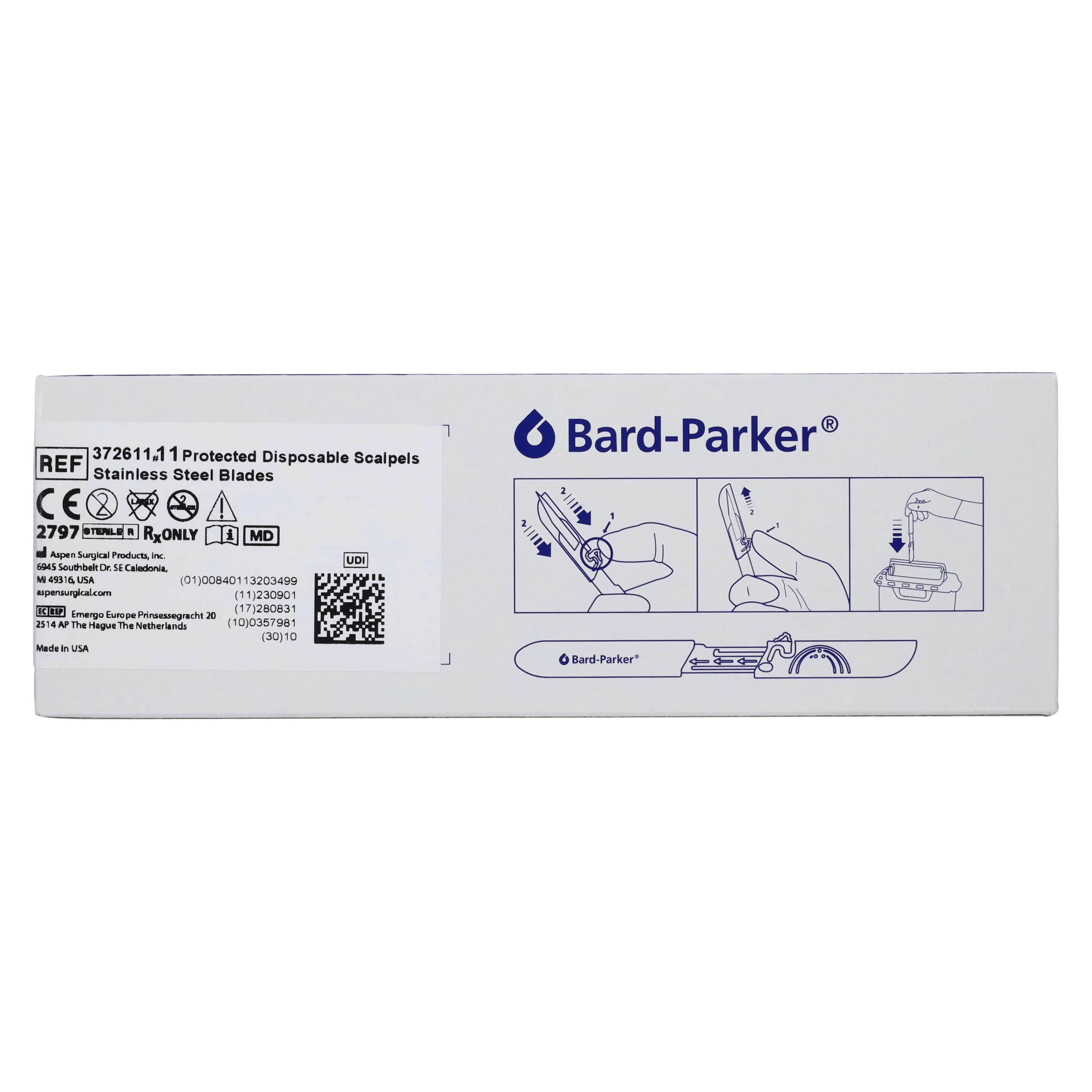 Bard-Parker Disposable Safety Surgical Scalpel #11, Stainless Steel Blade, Sterile thumbnail 7
