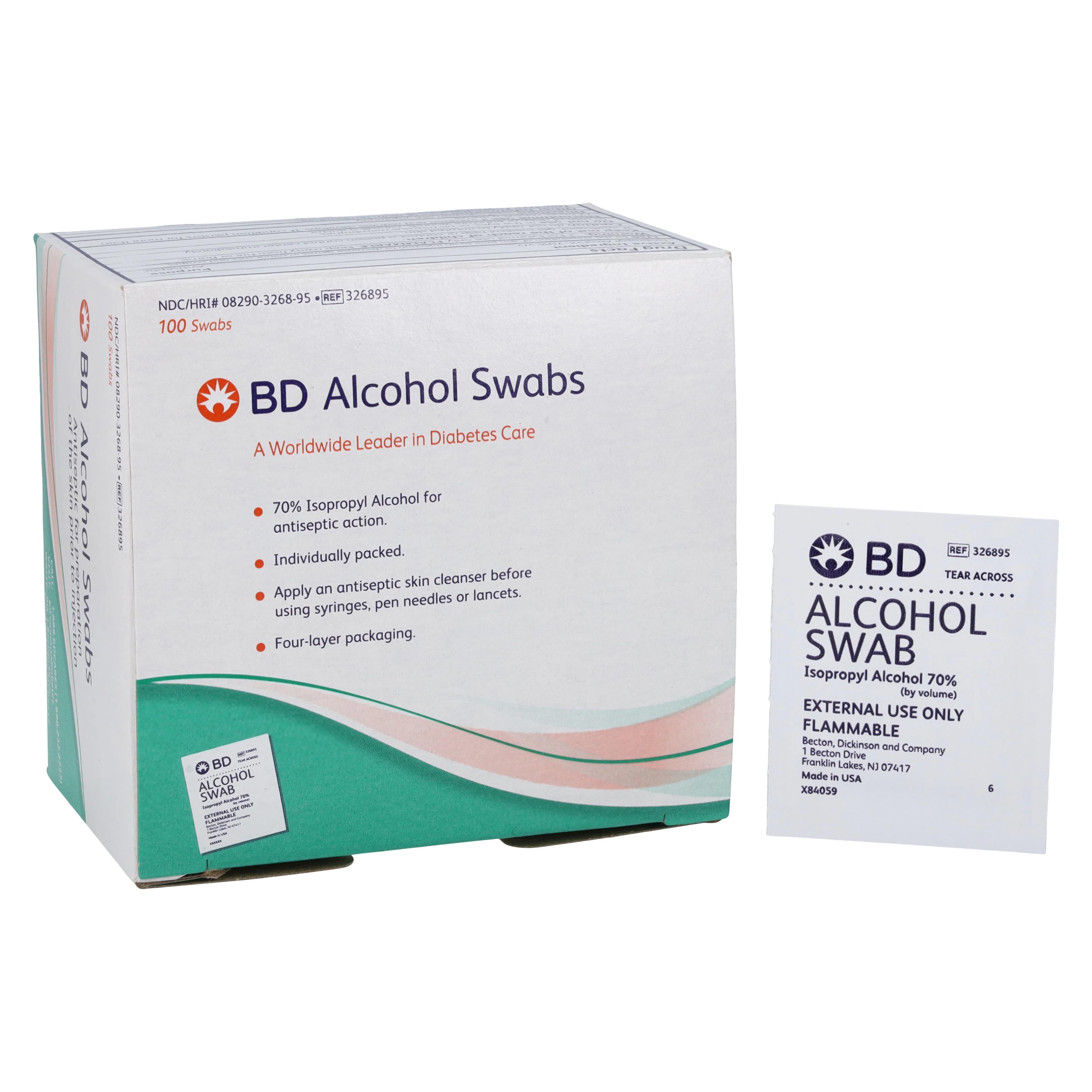 BD Alcohol Prep Pad, Isopropyl Alcohol, White, Non-Sterile thumbnail 2