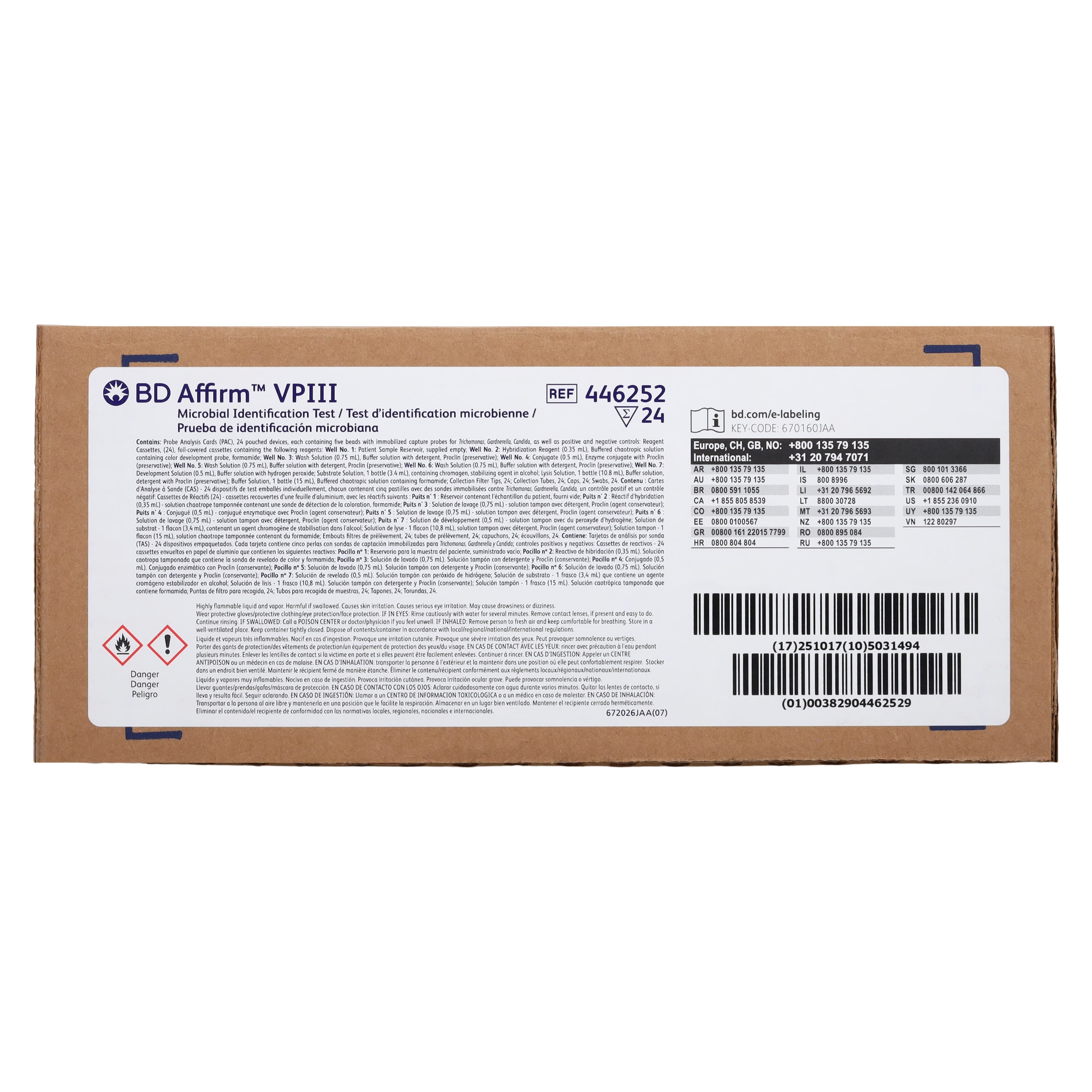 BD Affirm VPIII Microbial Identification Test Kit, Moderate Complexity, 24 Tests/Package thumbnail 9
