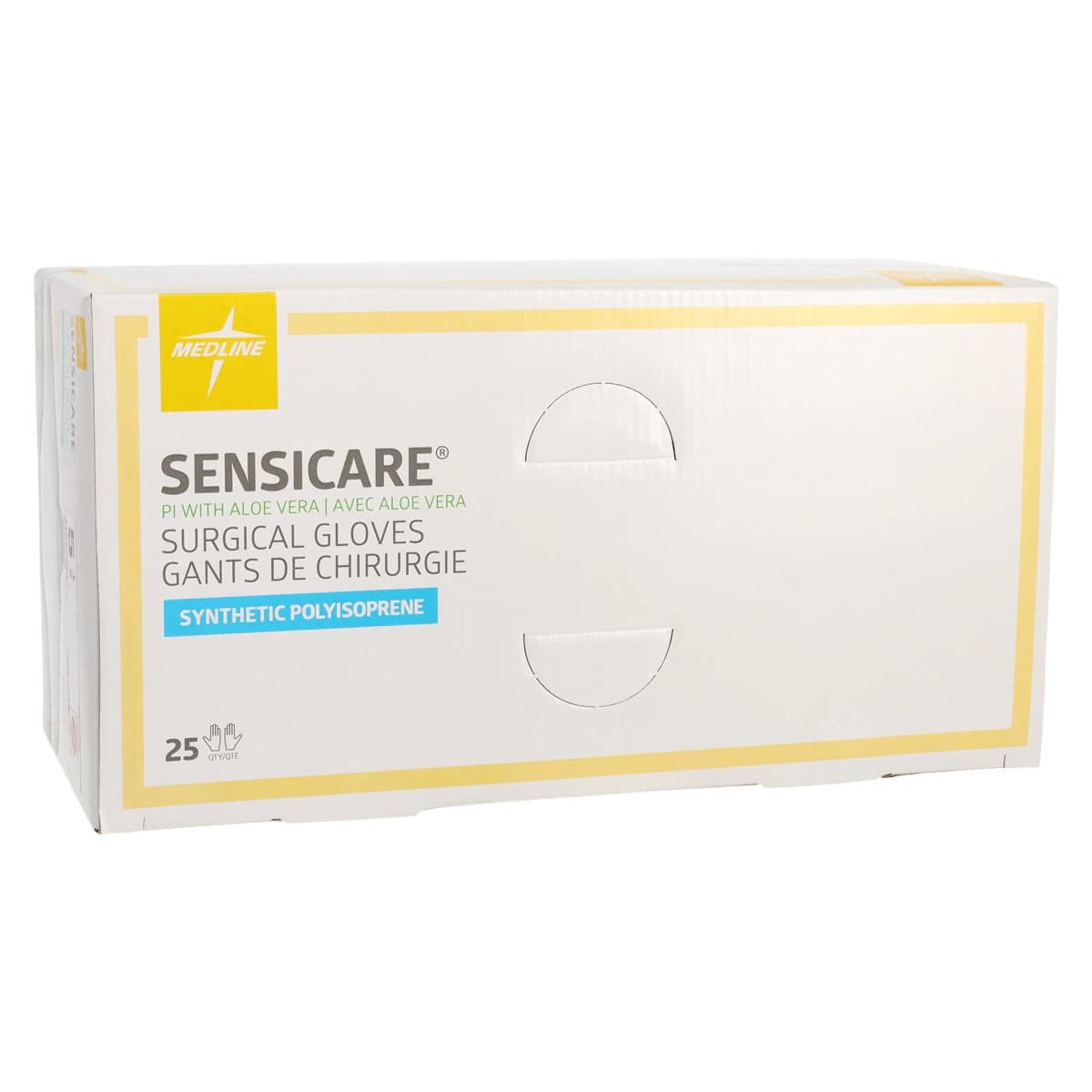 SensiCare® with Aloe Polyisoprene Surgical Gloves, Powder Free, Sterile, Hand-Specific, Size 8.5, White, 25 Pairs/Box thumbnail 4