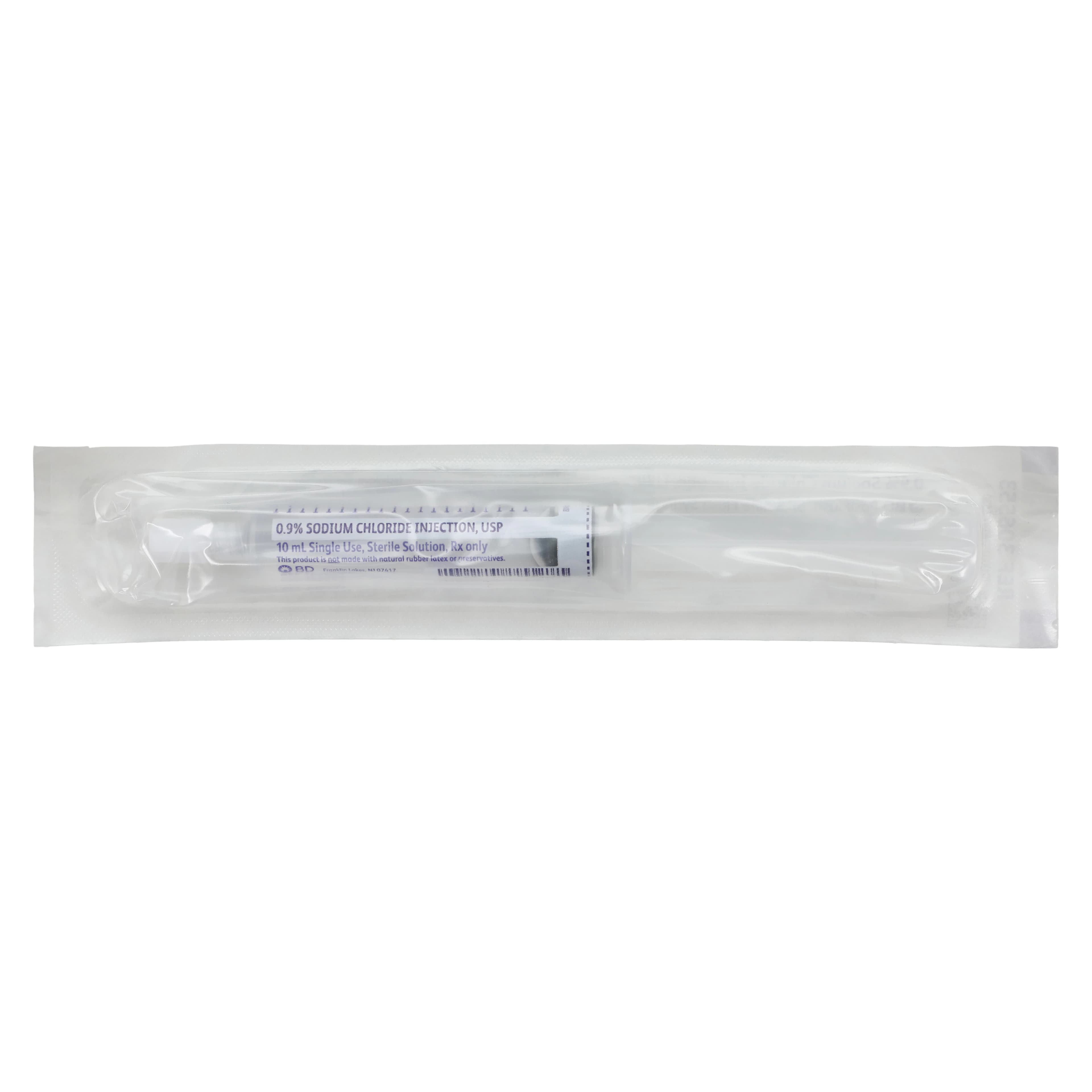 BD PosiFlush SF Saline Syringe, 0.9% Sodium Chloride, 10 mL, Sterile Field, Standard Plunger Rod, 30/Package thumbnail 4