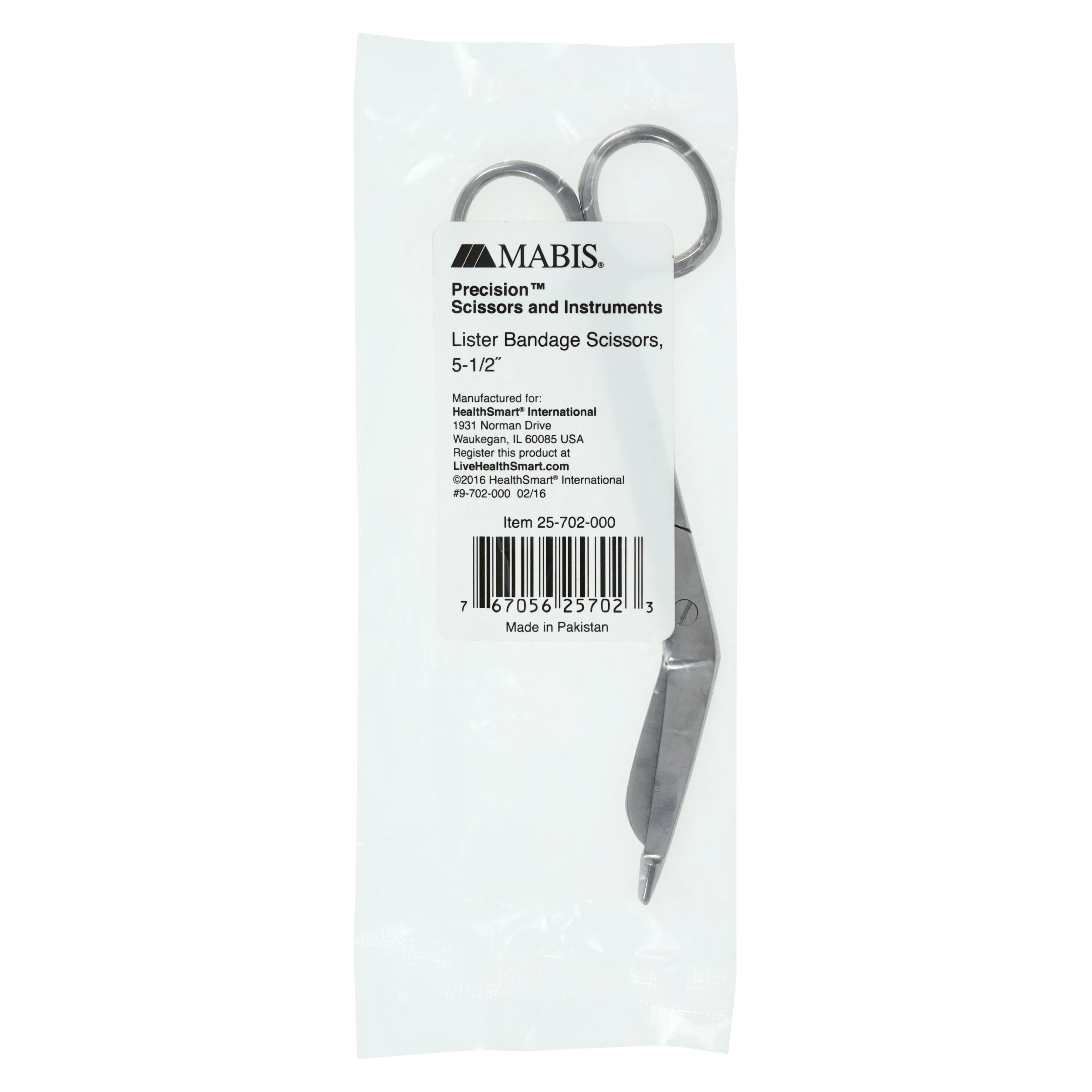 Lister Bandage Scissor, Angled, 5-1/2", Stainless Steel, Autoclavable, Reusable, Each thumbnail 2