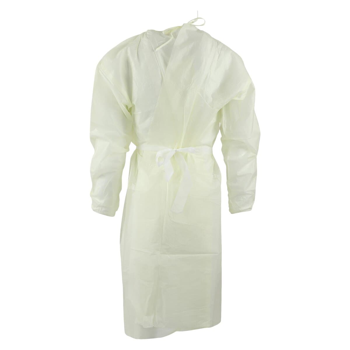Cardinal Gown Isolation AAMI Level 2 SMS Yellow, Universal Adult Size, 10/Package thumbnail 3