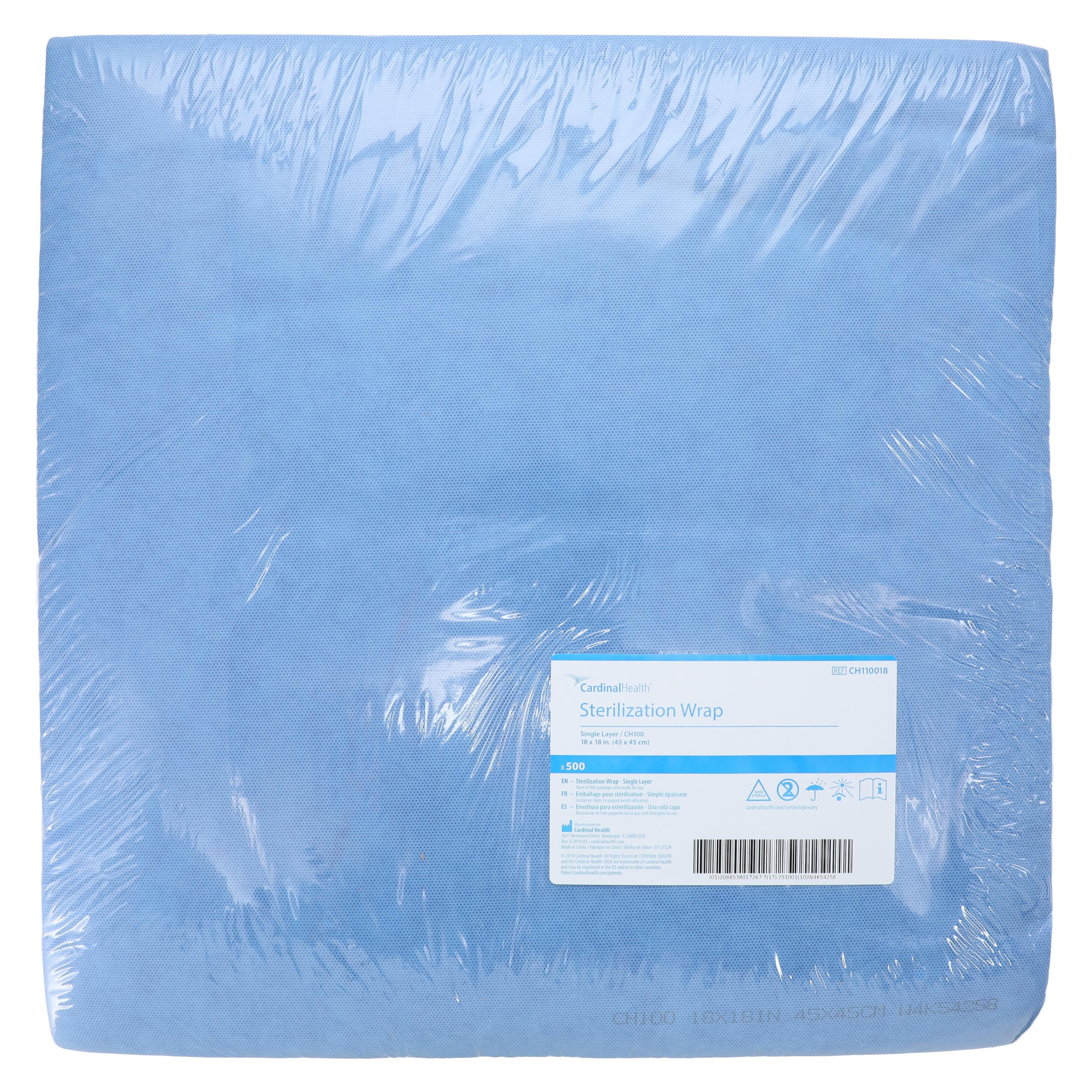 Cardinal Health Sterilization Wrap, Single Layer, 18x18", 1000/Case thumbnail 4