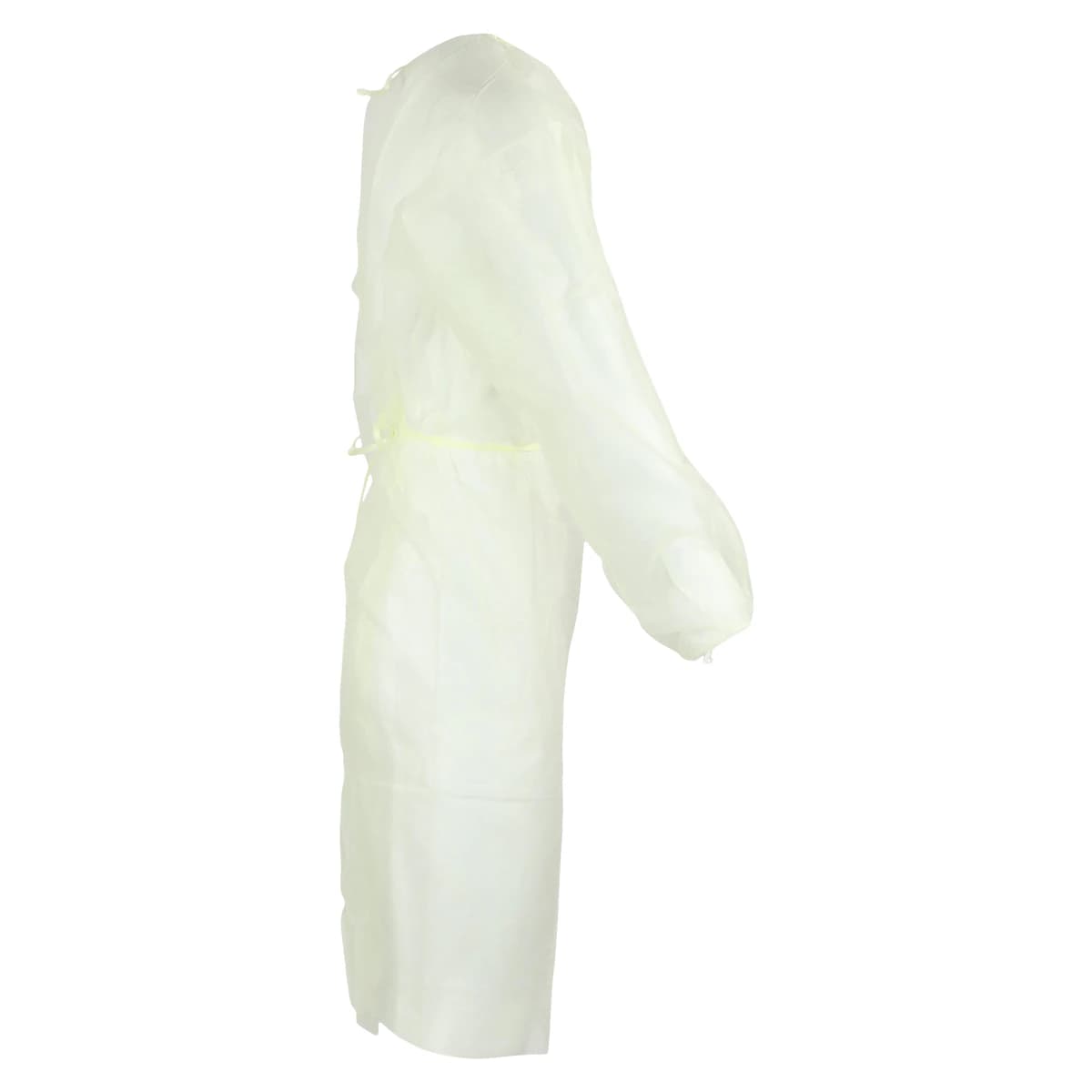 Cardinal Gown Isolation Spunbond Polypropylene, Yellow, X-Large, 10/Pack thumbnail 2