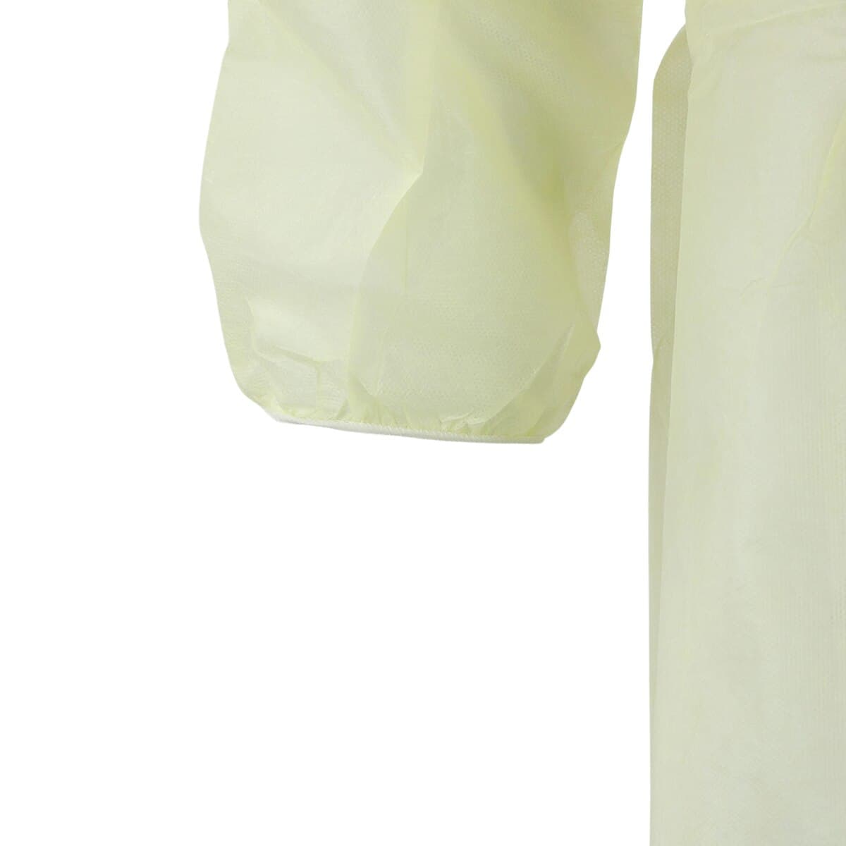 Cardinal Isolation Gown, 3-Layer SMS, Yellow, Universal Adult Size, 10/Package thumbnail 4