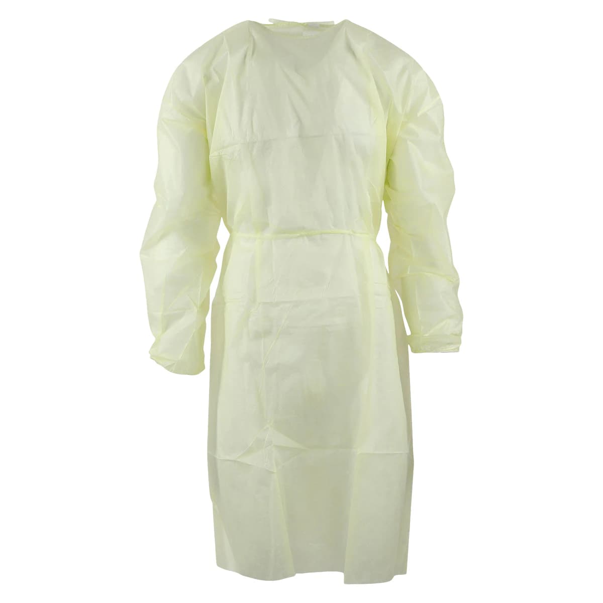 Cardinal Disposable Isolation Gown, 3-Layer SMS, X-Large, Yellow, Non-Sterile, 10/Pack - Gown Isloation Trilayer Sms Yl - Image 1