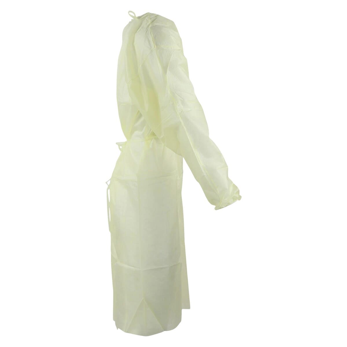 Cardinal Disposable Isolation Gown, 3-Layer SMS, X-Large, Yellow, Non-Sterile, 10/Pack thumbnail 2