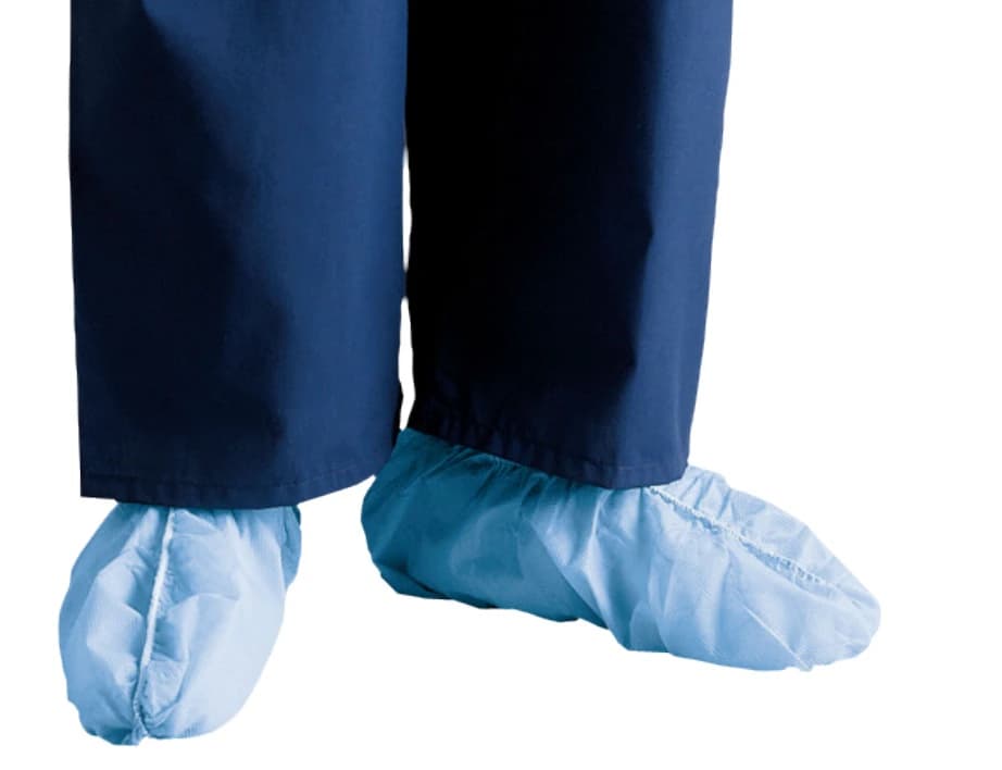 Cardinal Health Spunbond Skid-Resistant Polypropylene Shoe Covers, X-Large, Blue, 100/Box - Spunbond Skid-Resistant Polypropylene Shoe Covers - Image 1