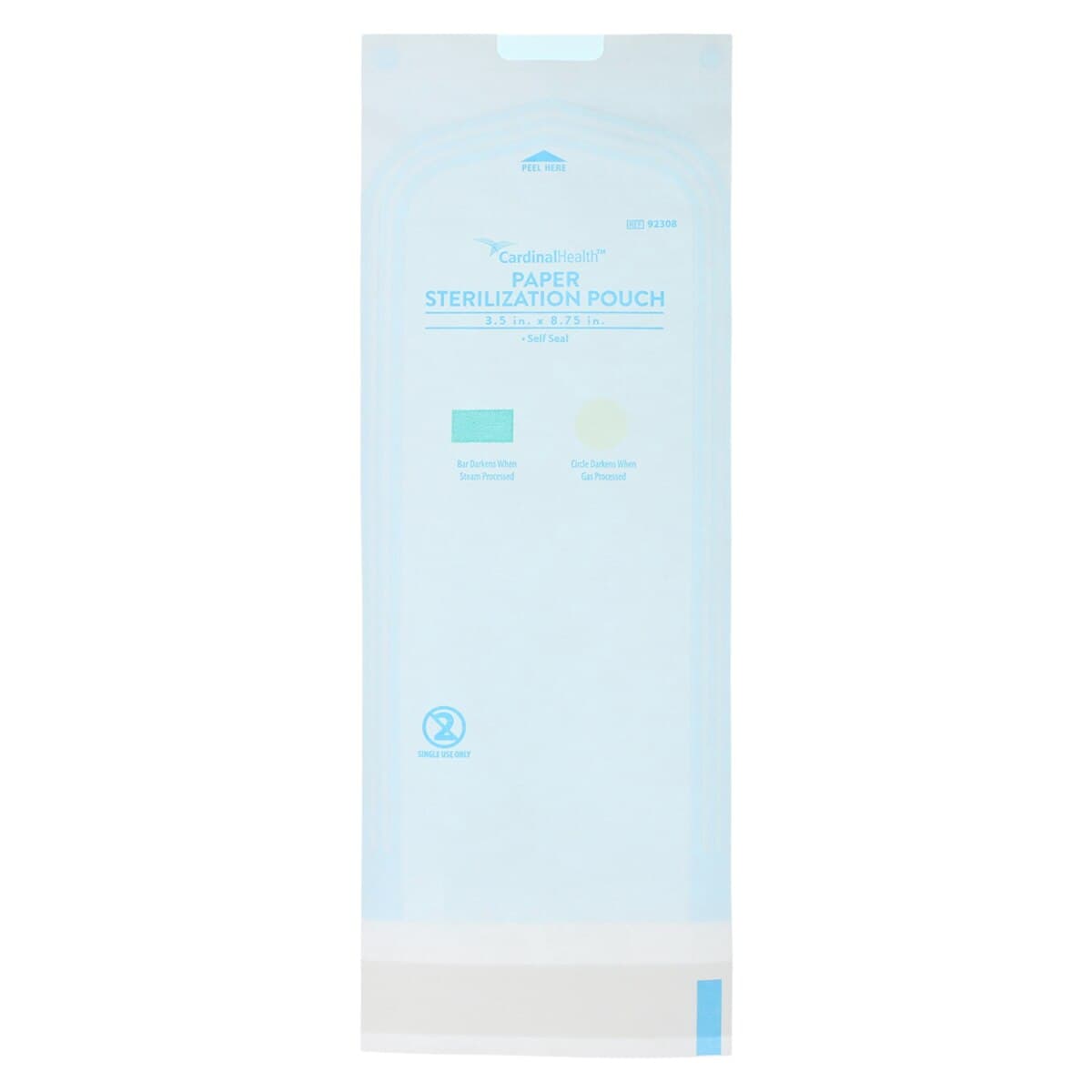 Cardinal Health Self-Seal Sterilization Pouch, 3.5" x 8.75", Blue/White, 200/Box thumbnail 2