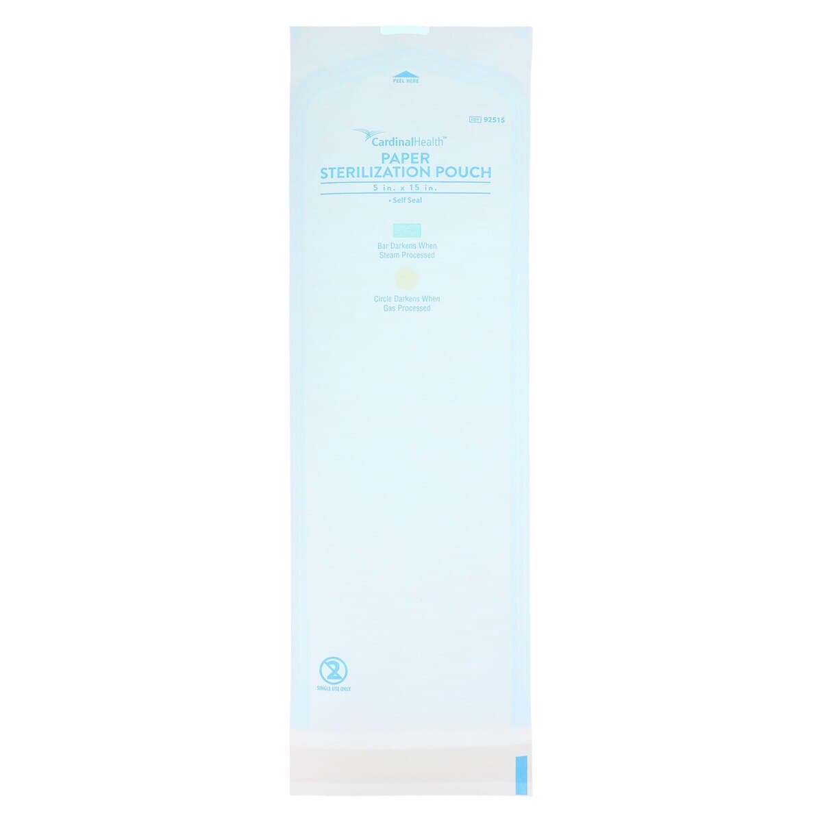 Cardinal Sterilization Pouch, Self-Seal, 5 in x 15 in, Blue/White, 200/Box thumbnail 2