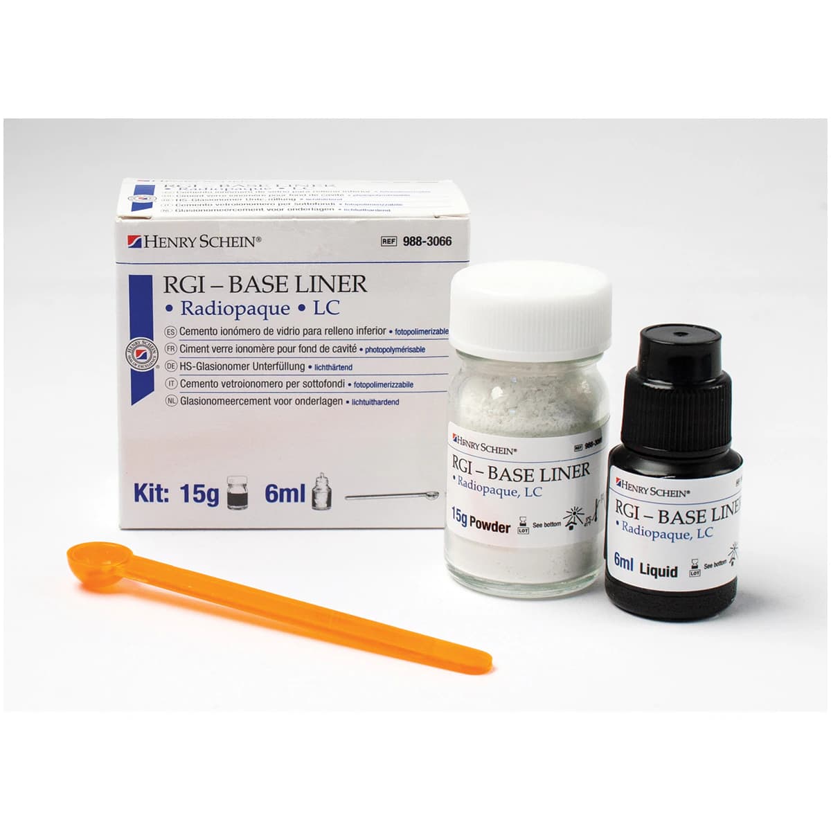 RGI Baseliner LC Complete Kit, Light-Cured Glass-Ionomer Base/Liner, Self-Adhesive - RGI Baseliner LC Complete Kit - Image 1