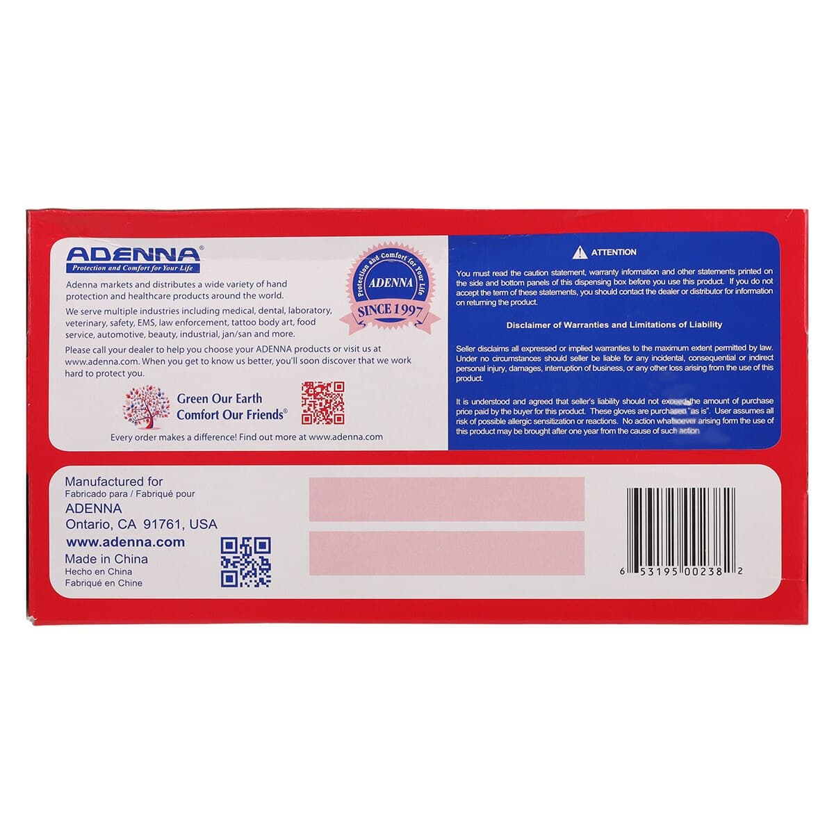 Adenna® VPF Vinyl Exam Gloves, Powder Free, Non-Sterile, XL, Translucent, 90/Box, VPF238 thumbnail 8
