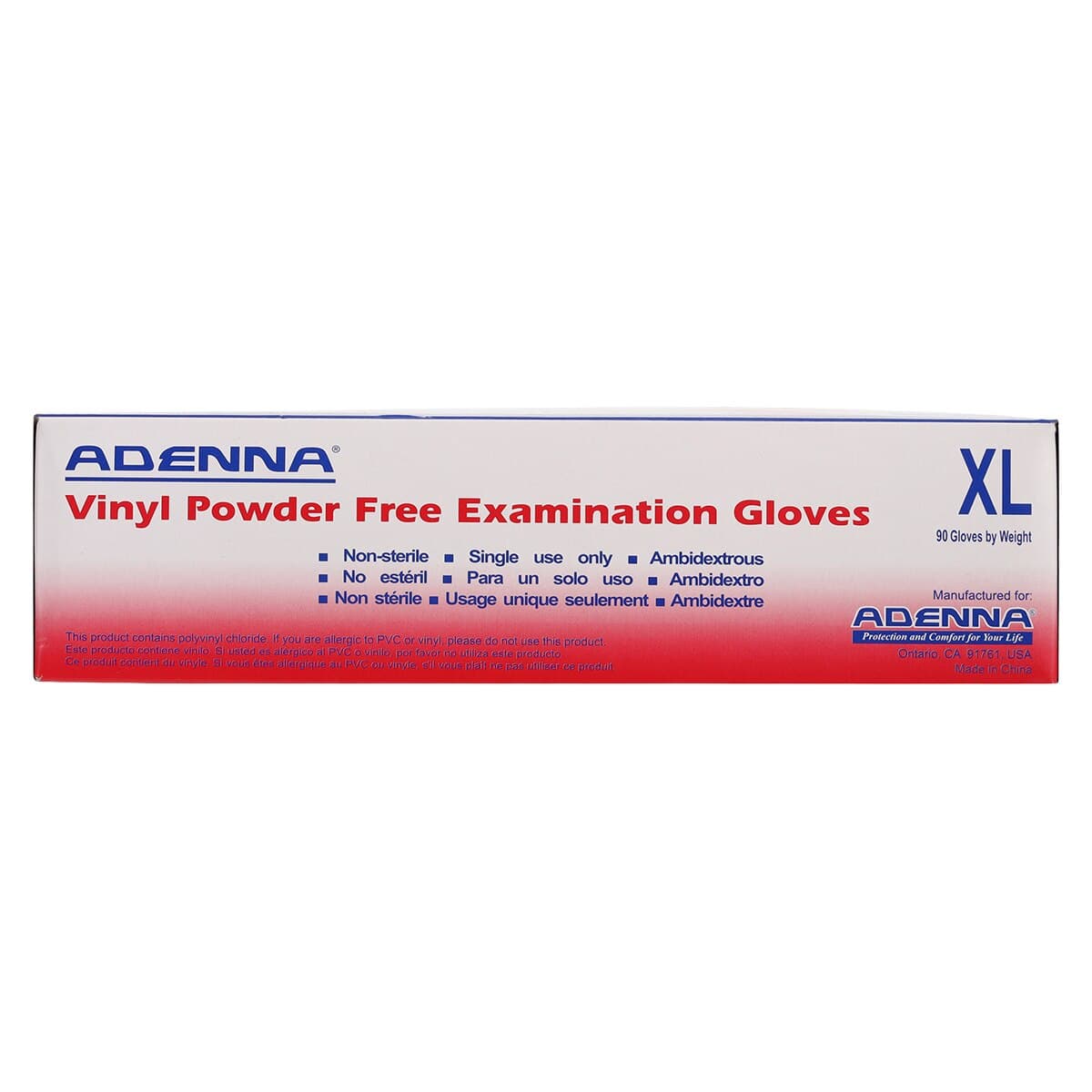 Adenna® VPF Vinyl Exam Gloves, Powder Free, Non-Sterile, XL, Translucent, 90/Box, VPF238 thumbnail 5