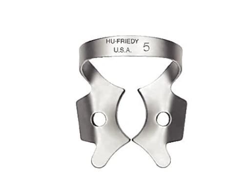 Ivory Rubber Dam Clamp, Wingless Molar, #W5, Stainless Steel, 50057526 - Ivory, Rubber Dam Clamp, # W5, 50057526 - Image 1