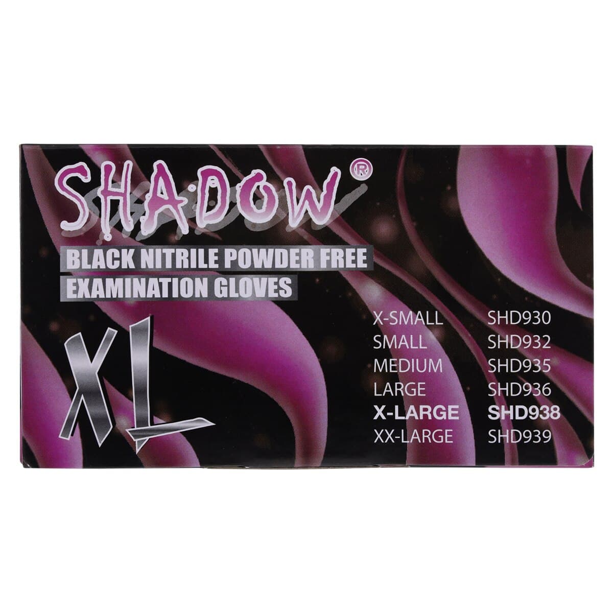 Adenna Shadow Nitrile Exam Gloves, Powder Free, Non-Sterile, X-Large, Black, 90/Box thumbnail 5