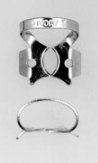 Ivory Rubber Dam Clamp #7, Winged, Stainless Steel, Regular Molar, 1 Each, 50057328 - Rubber Dam Clamp 7 - Image 1