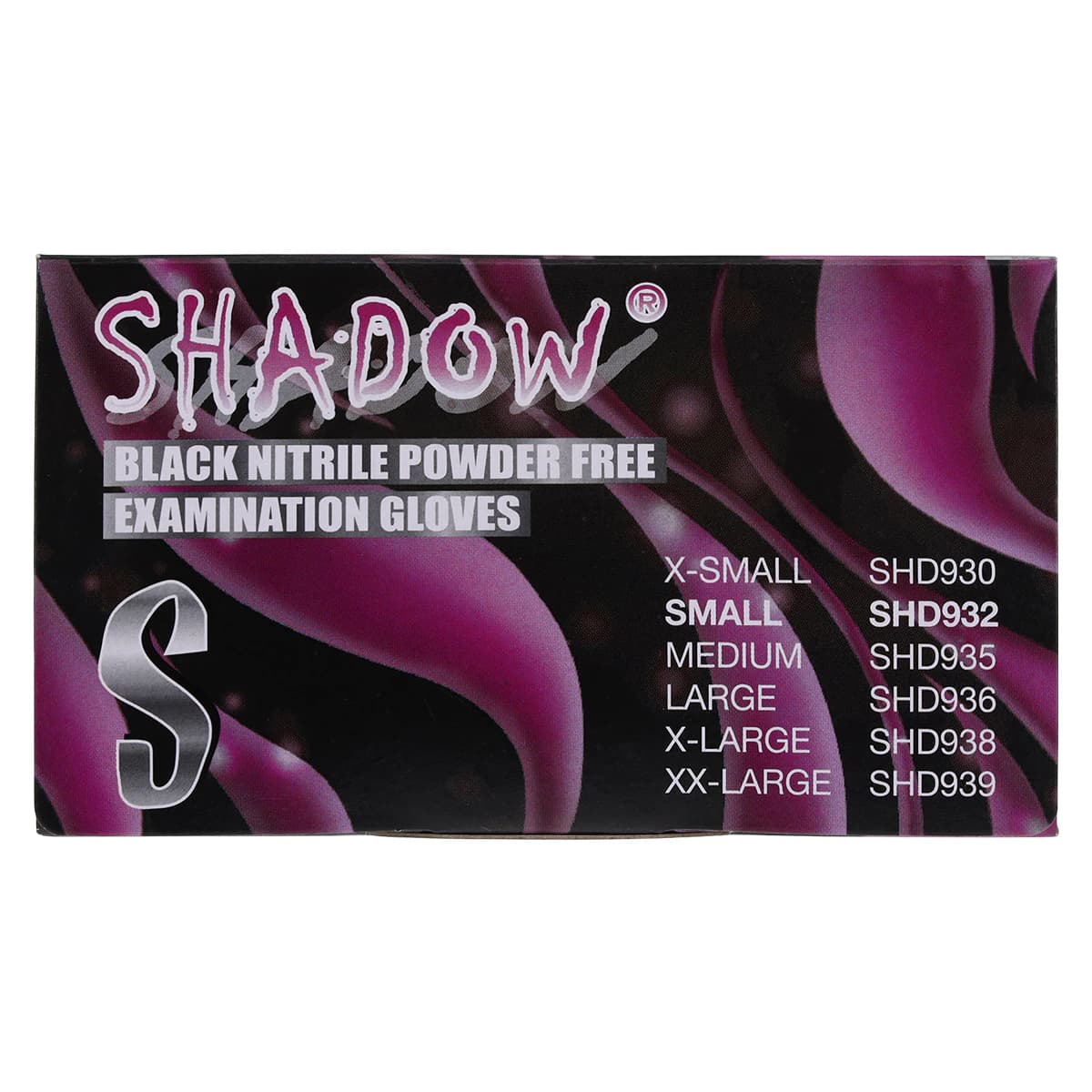 Adenna Shadow Black Nitrile Powder Free Exam Gloves, Small, Non-Sterile, 100/Box, SHD932 thumbnail 5
