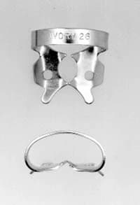 Ivory Rubber Dam Clamp, Winged, #26, Stainless Steel, Regular Molar, 50057370 - Ivory, Rubber Dam Clamp, # 26, 50057370 - Image 1