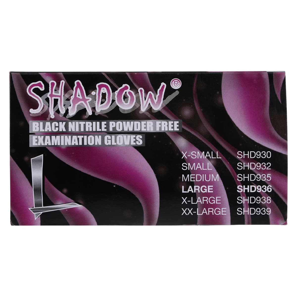 Adenna Shadow Black Nitrile Exam Gloves, Powder Free, Non-Sterile, Large, 100/Box, SHD936 thumbnail 5