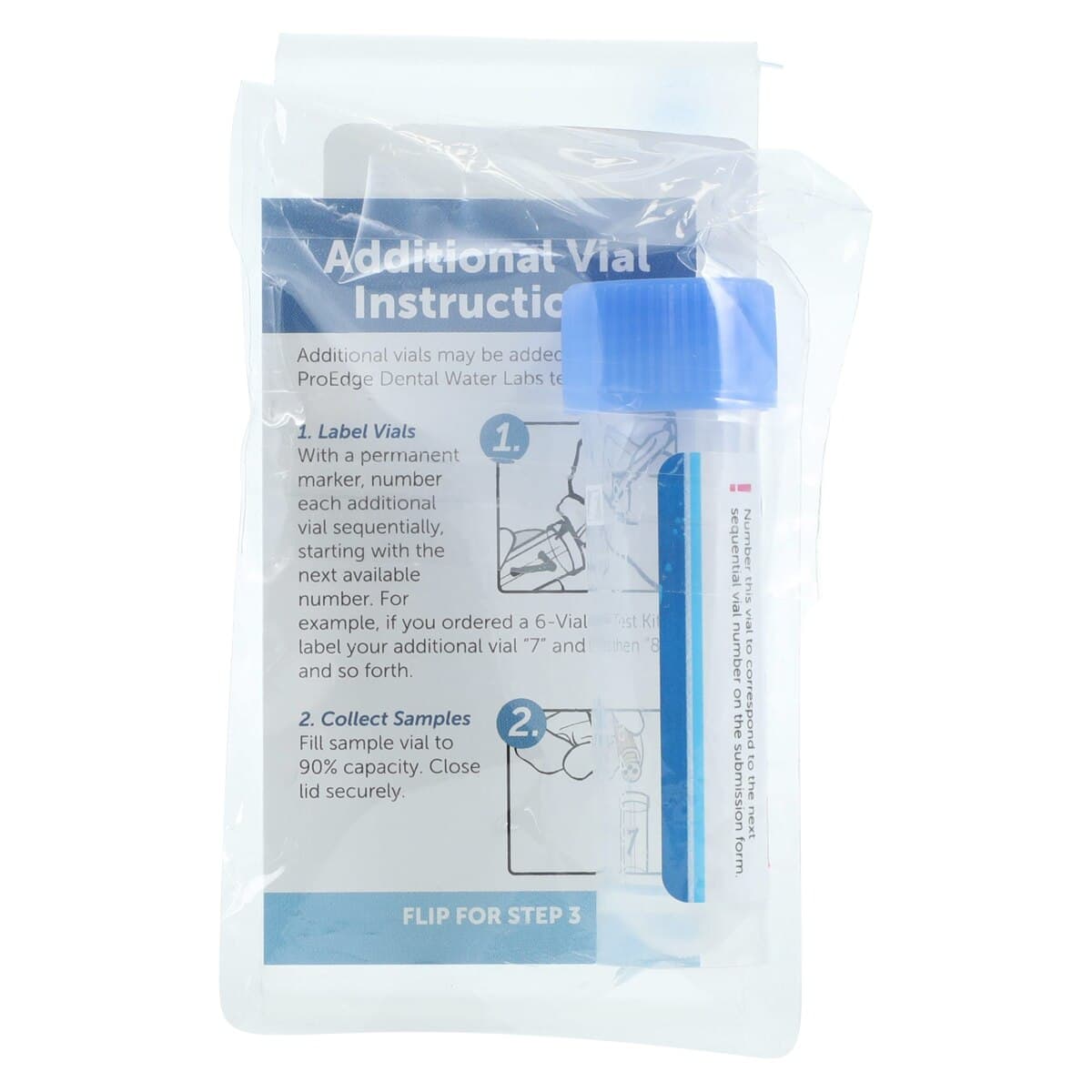 ProEdge Dental Waterline Testing Service Additional Specimen Vial, 1/Pack, 80100 thumbnail 2
