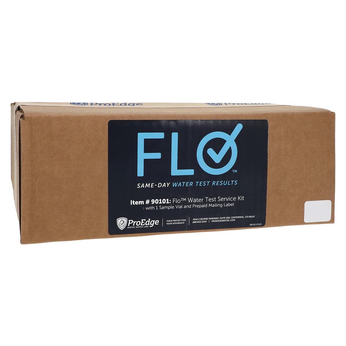 ProEdge Flo Mail-In Water Test Kit, 1 Specimen Vial with Overnight Shipping Label, 90101 - Flo Mail-In Water Test Kit (1) Overnight Mailer - Image 1