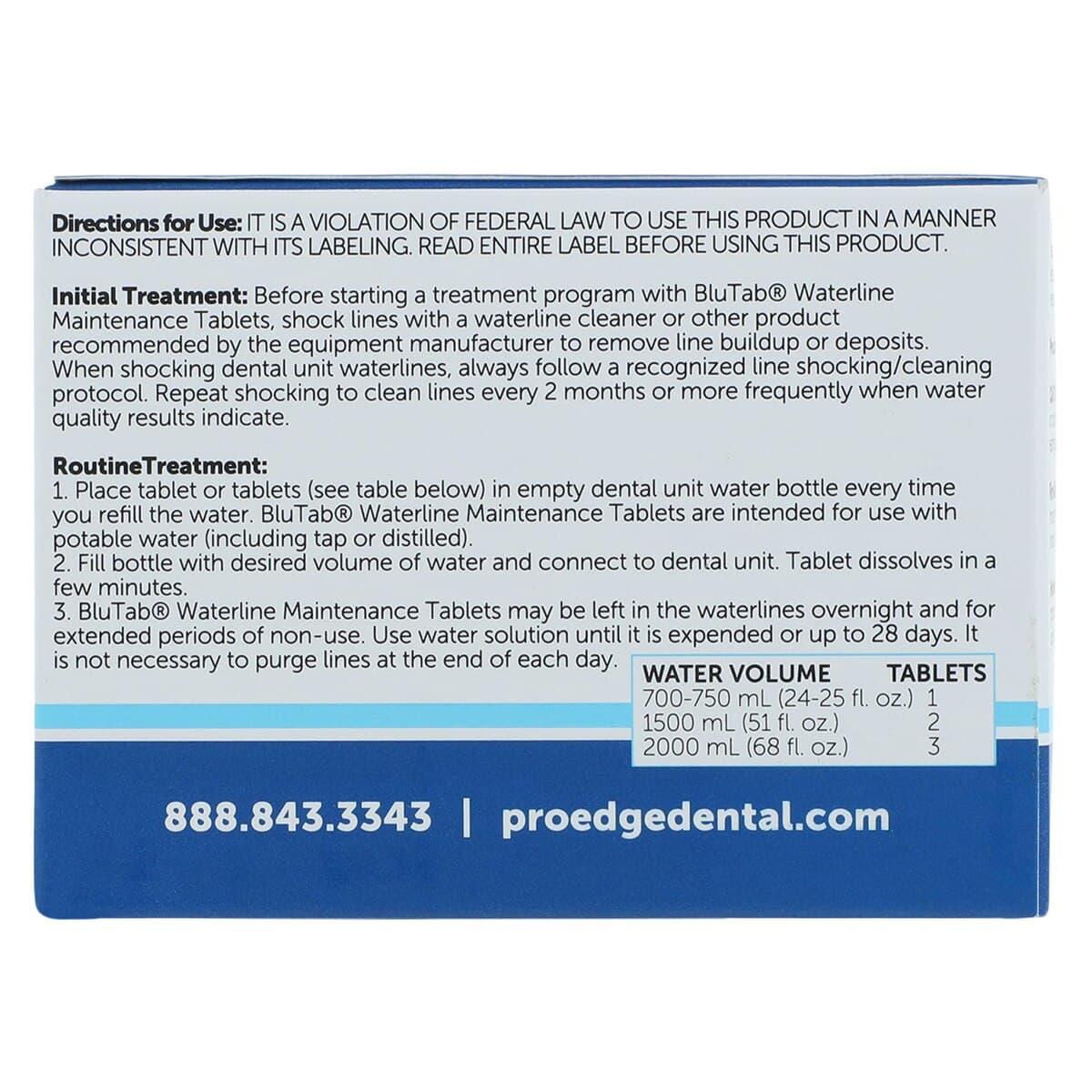 ProEdge BluTab Waterline Maintenance Tablets, 750 mL, 50/Box, BT50 thumbnail 4
