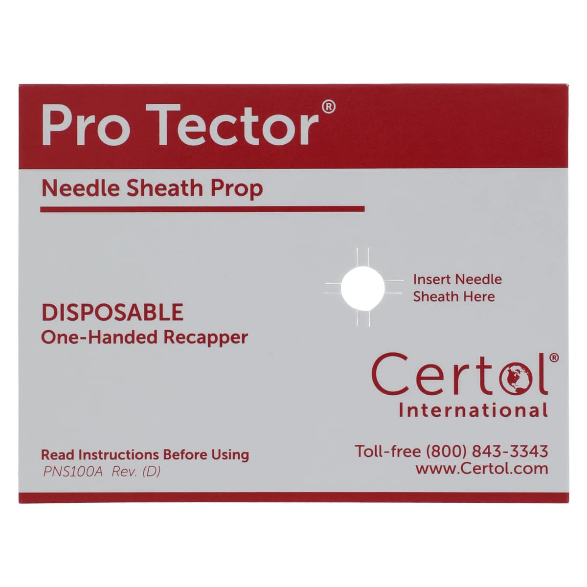 ProTector Needle Sheath Prop, Disposable, One-Handed Recapping Device, Grey, 500/Box thumbnail 3