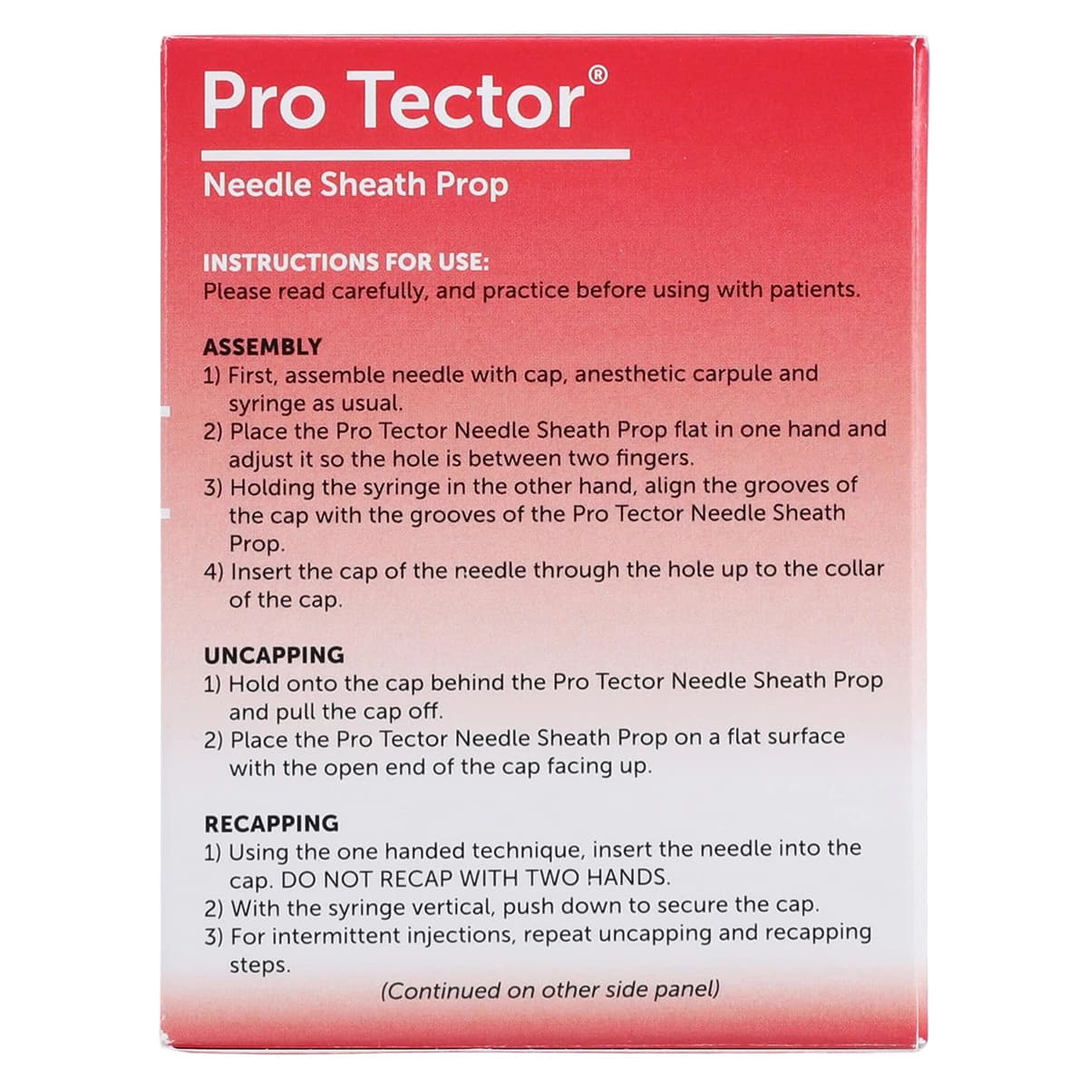 MicroCare ProTector Needle Sheath Prop, Disposable, One-Handed Recapping, 100/Box, PNS100 thumbnail 4