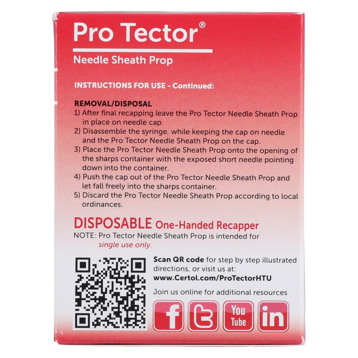 MicroCare ProTector Needle Sheath Prop, Disposable, One-Handed Recapping, 100/Box, PNS100 thumbnail 5