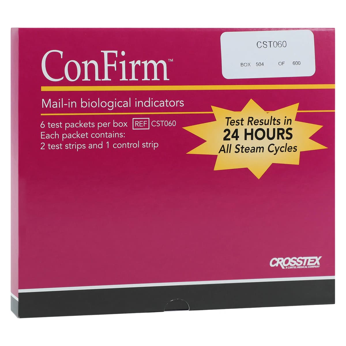 ConFirm Mail-In Sterilizer Monitoring System, 6 Tests/Box, CST060 - Confirm Office Steri Serv 6 Ea, CST060 - Image 1