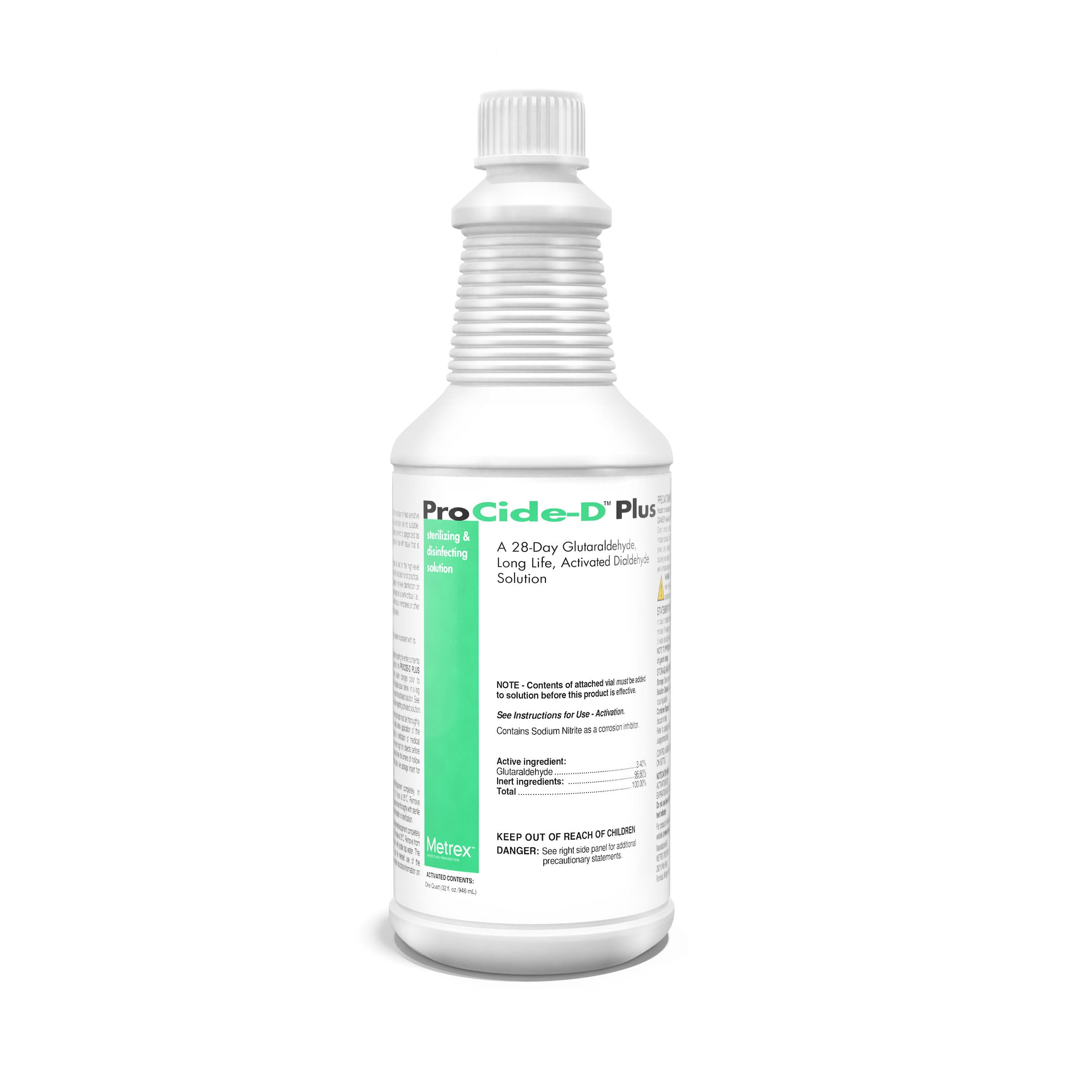 ProCide-D Plus Sterilant Disinfectant, 3.4% Glutaraldehyde, 28-Day Reuse, 4 Quart Case with Activator, 32 oz Each, 01KZ65A77MA104Y3SND7K9HZ0M thumbnail 2