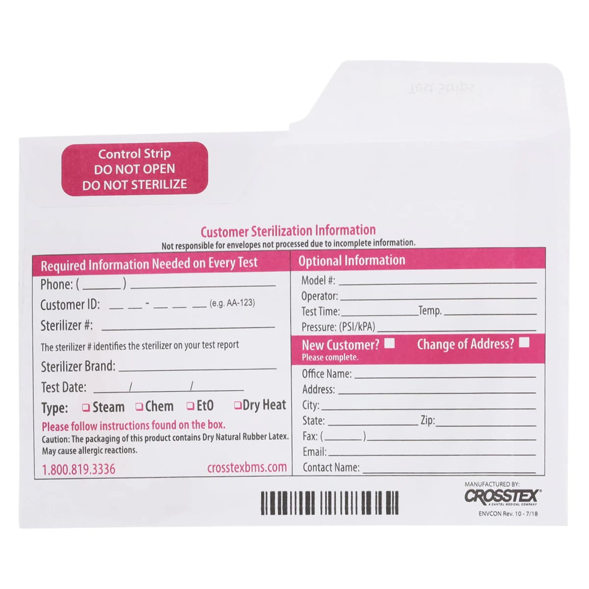 ConFirm Mail-In Sterilizer Monitoring Service, 3 Strip Test, 48/Box, CST480 thumbnail 3
