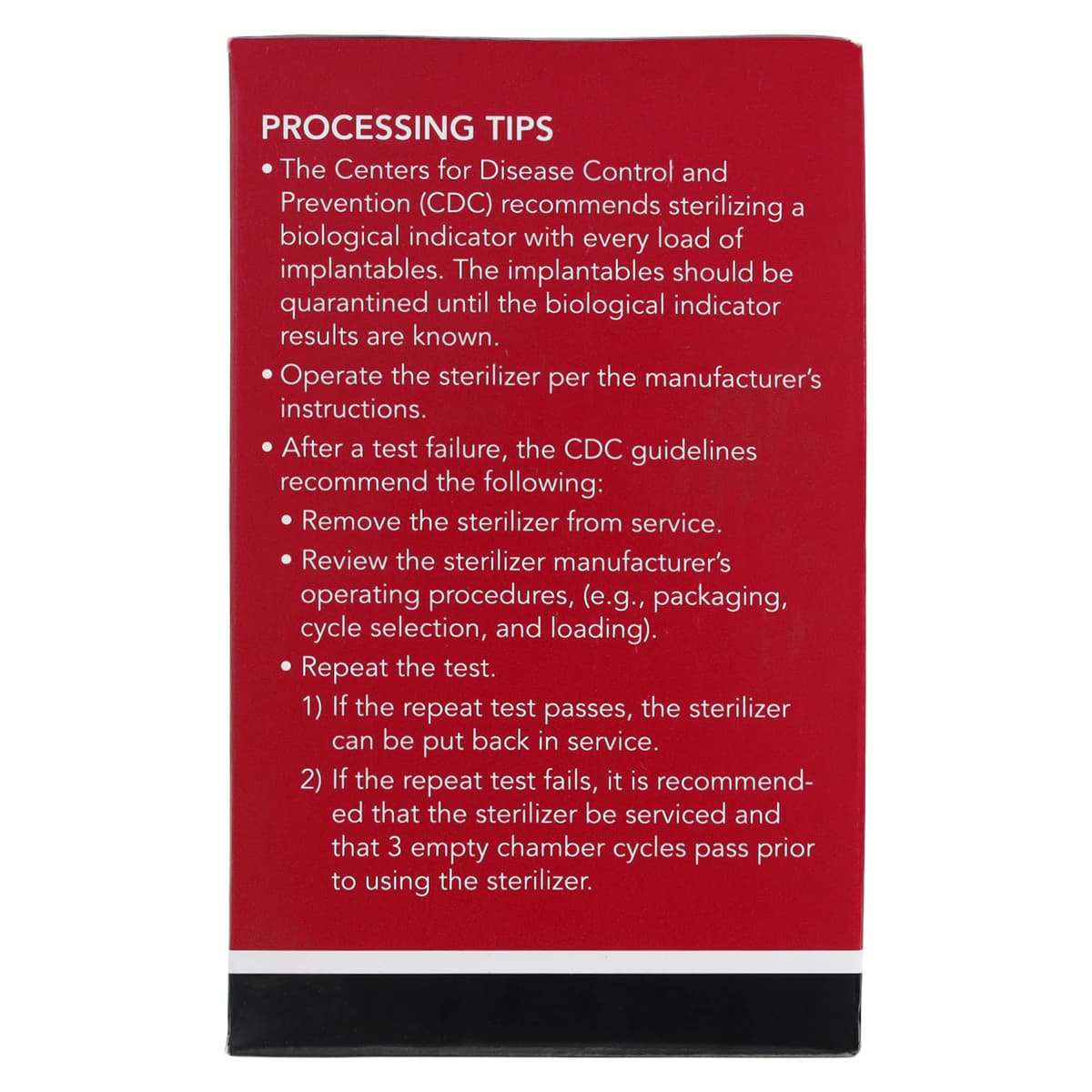 ConFirm Mail-In Sterilizer Monitoring Service, 3 Strip Test, 48/Box, CST480 thumbnail 5