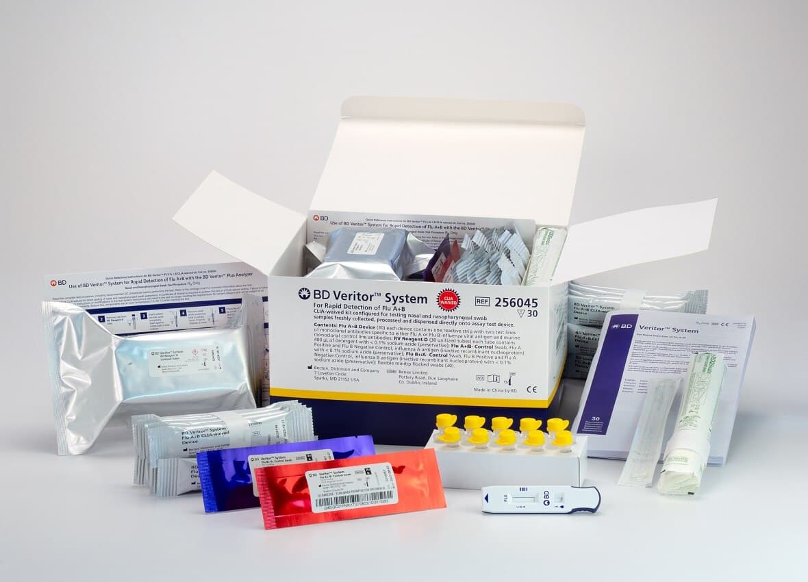 BD Veritor System Flu A+B Test Kit, CLIA Waived, 30 Tests/Box thumbnail 3