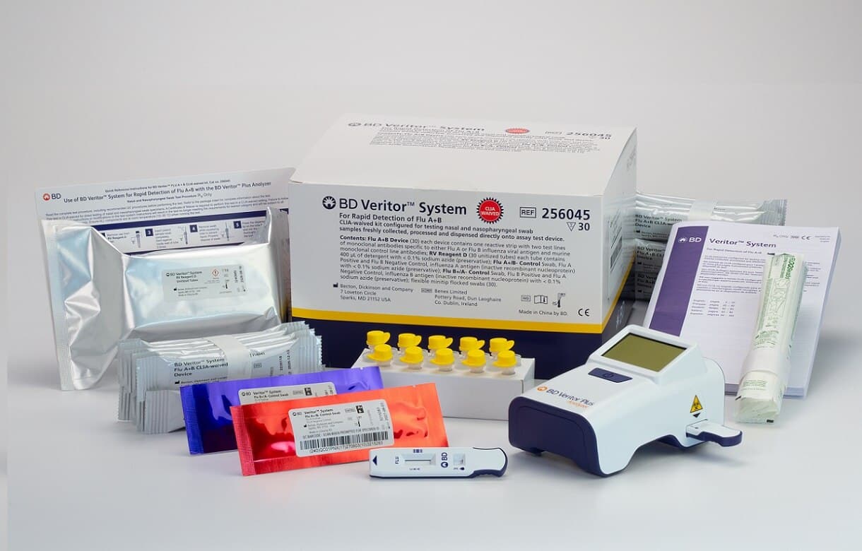 BD Veritor System Flu A+B Test Kit, CLIA Waived, 30 Tests/Box thumbnail 9