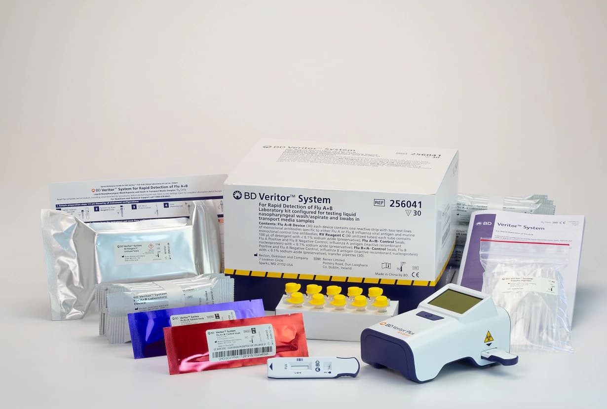 BD Veritor Clinical Flu A&B Test Kit, Moderately Complex, 30 Tests/Box thumbnail 2