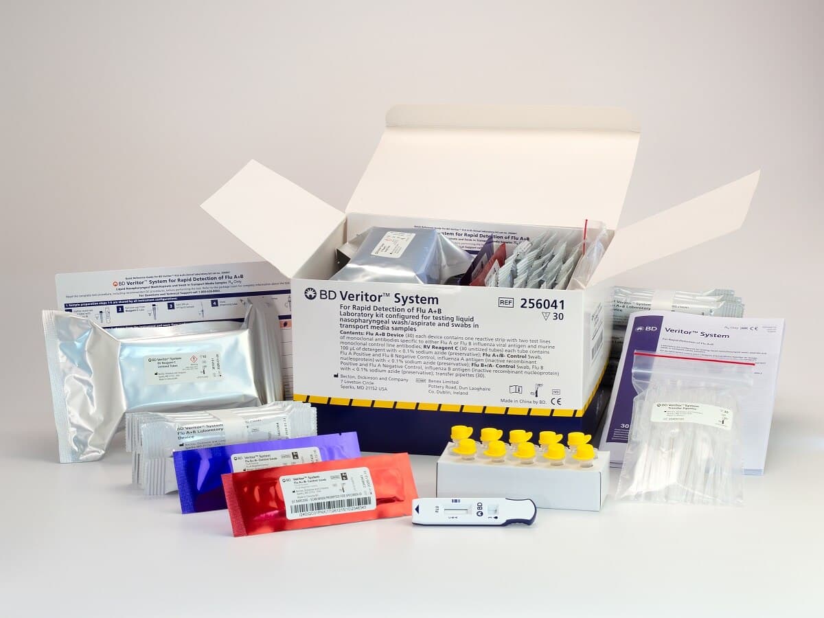 BD Veritor Clinical Flu A&B Test Kit, Moderately Complex, 30 Tests/Box thumbnail 3