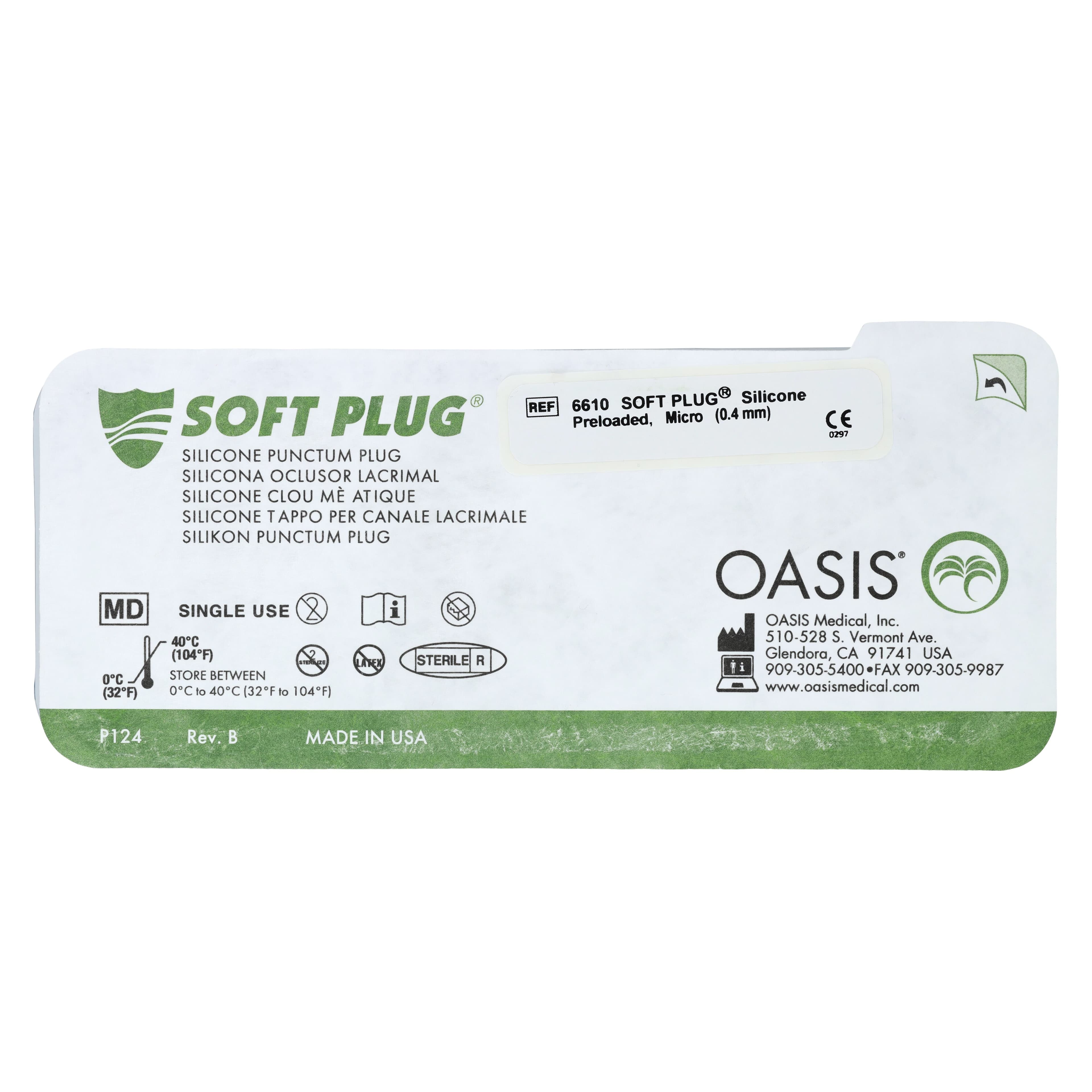 Oasis Medical Soft Plug Punctum Ophthalmic Silicone Plug, 0.4mm Micro thumbnail 3