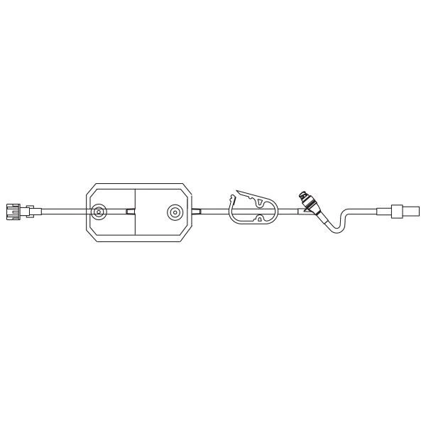 Baxter Clearlink IV Extension Set with 1.2 Micron Air Eliminating Filter, 19" Male Luer Lock Adapter, Primary Infusion Spike, 48/Case - Clearlink 12 Micron Ext. - Image 1