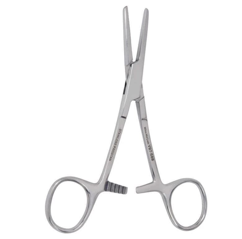 Miltex Vantage Tube Occluding Forceps, Straight, 4-1/2" Stainless Steel, Each - Vantage Forcep Straight - Image 1