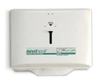 Sanitor NeatSeat Toilet Seat Cover Dispenser, White Metal, 12.25 in x 16.625 in x 1.75 in - NeatSeat Cover Dispenser - Image 1